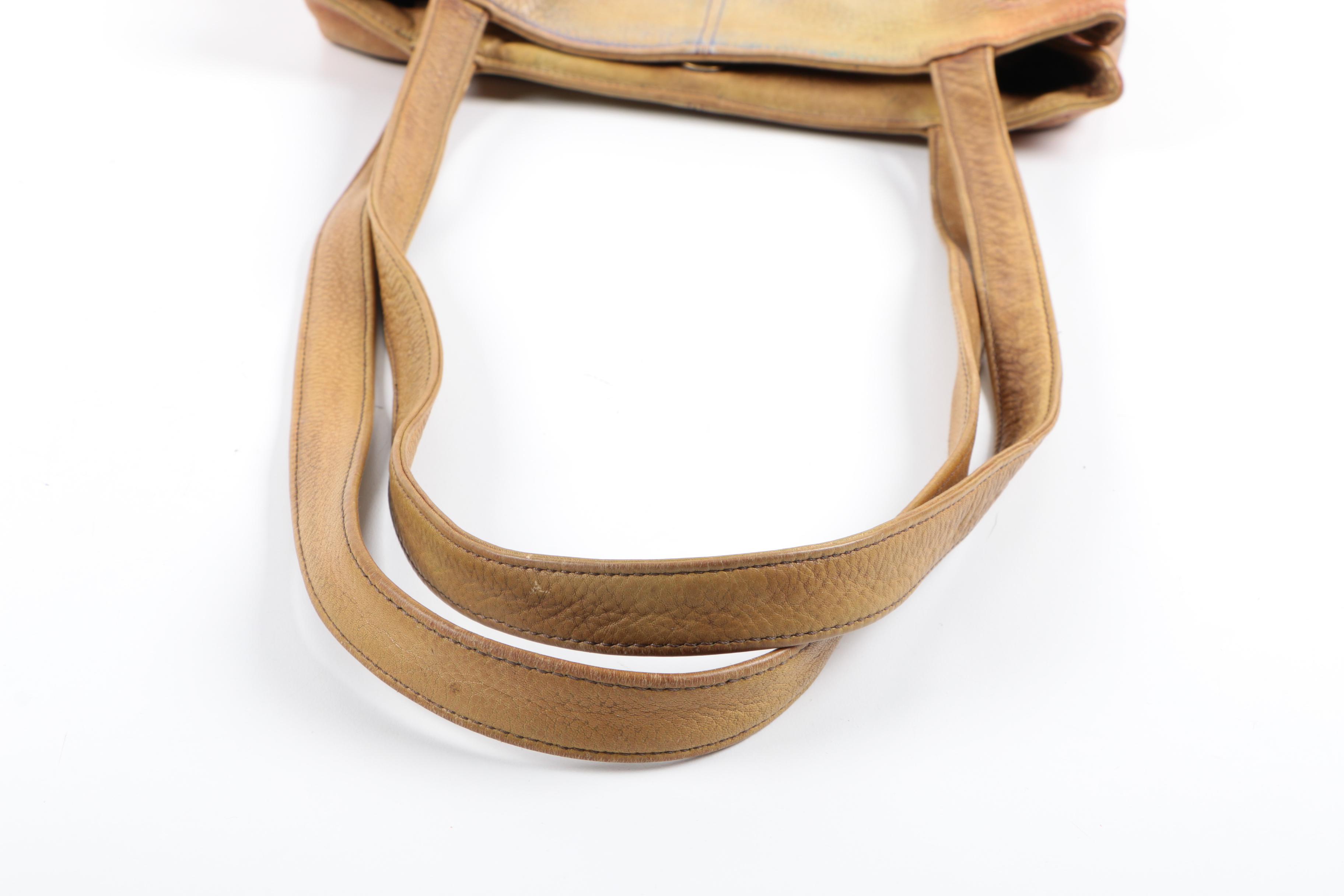 Two Anuschka Hand-Painted Leather Handbags