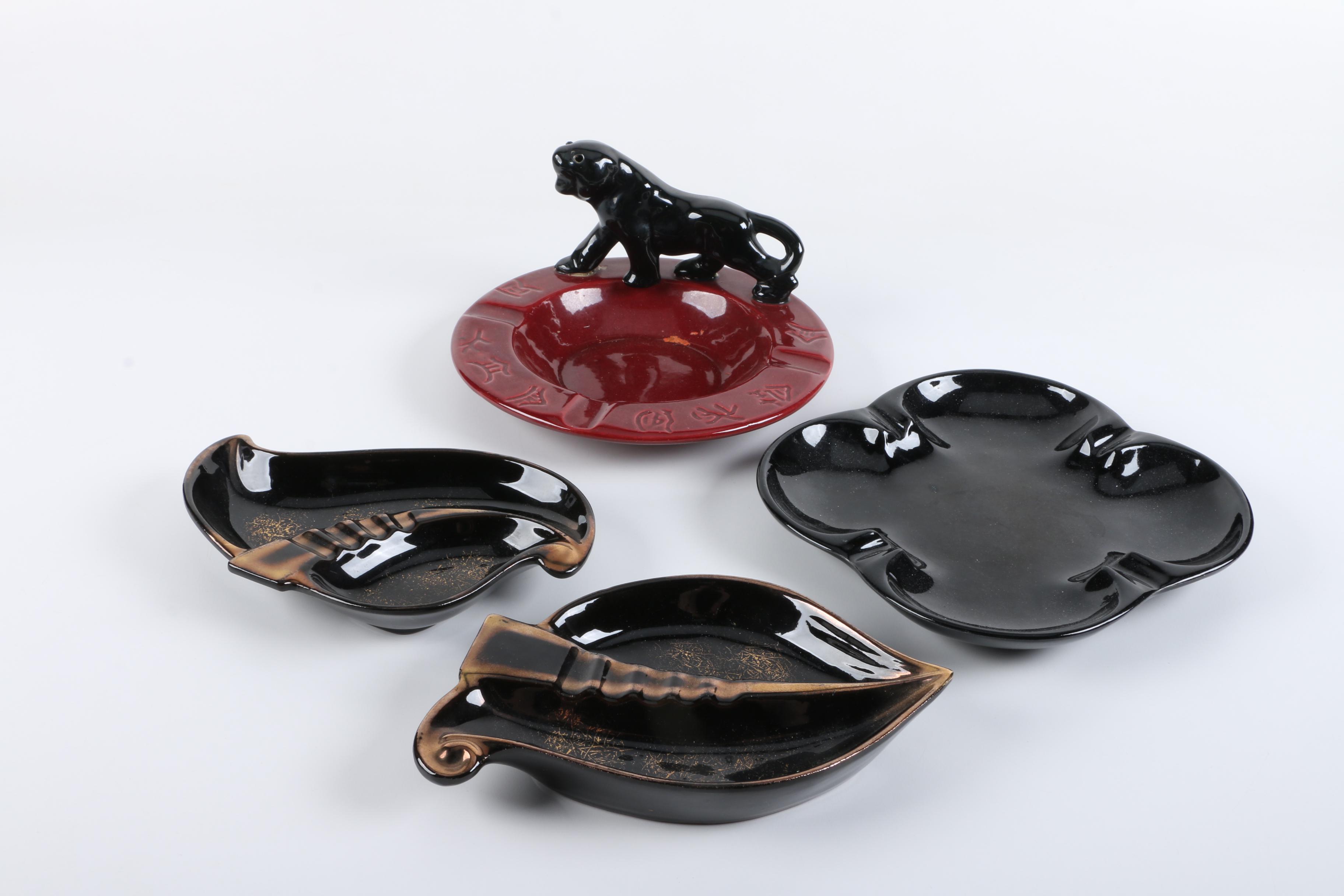 Vintage Ceramic Ash Receivers Featuring Royal Haeger