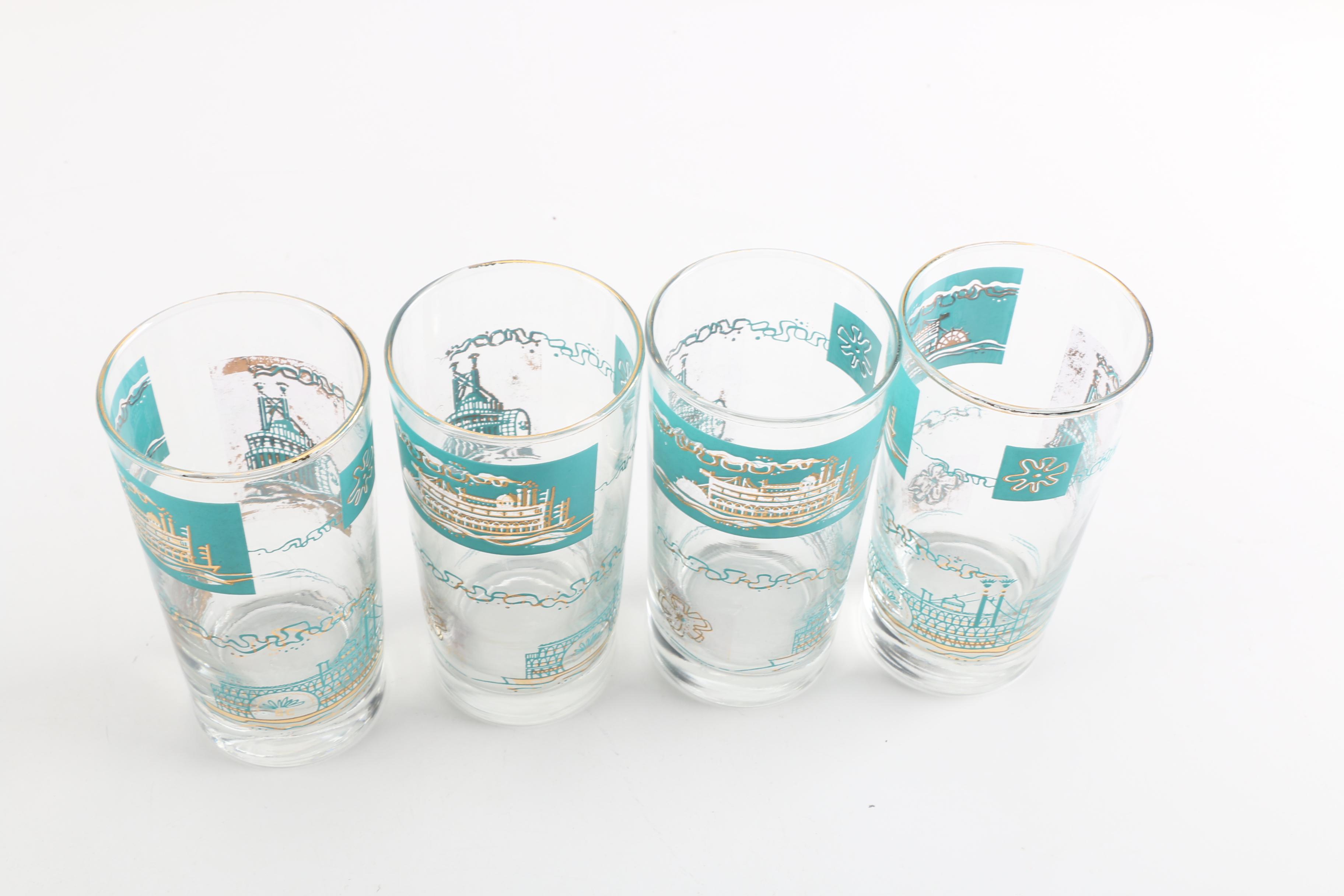 1968 Libbey "Riverboat" Highball Glasses for Southern Comfort