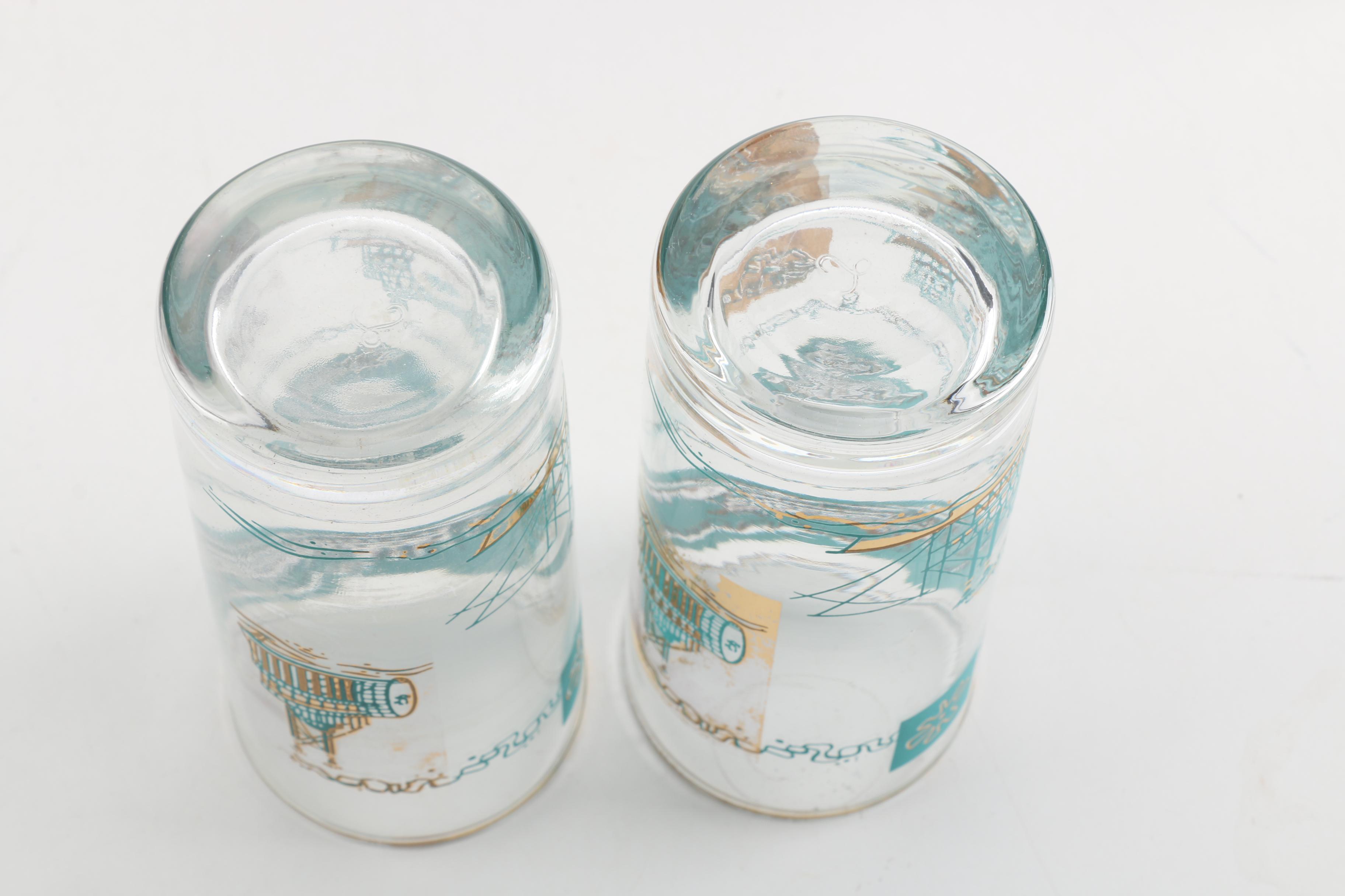 1968 Libbey "Riverboat" Highball Glasses for Southern Comfort