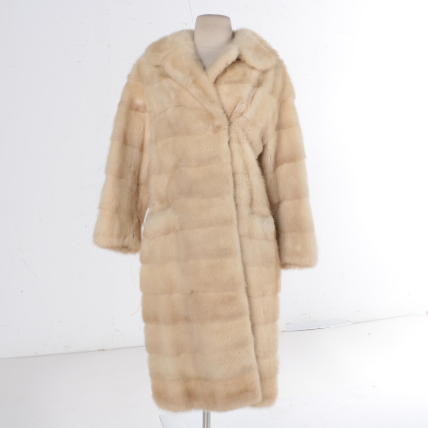 Vintage Platinum Mink Fur Coat