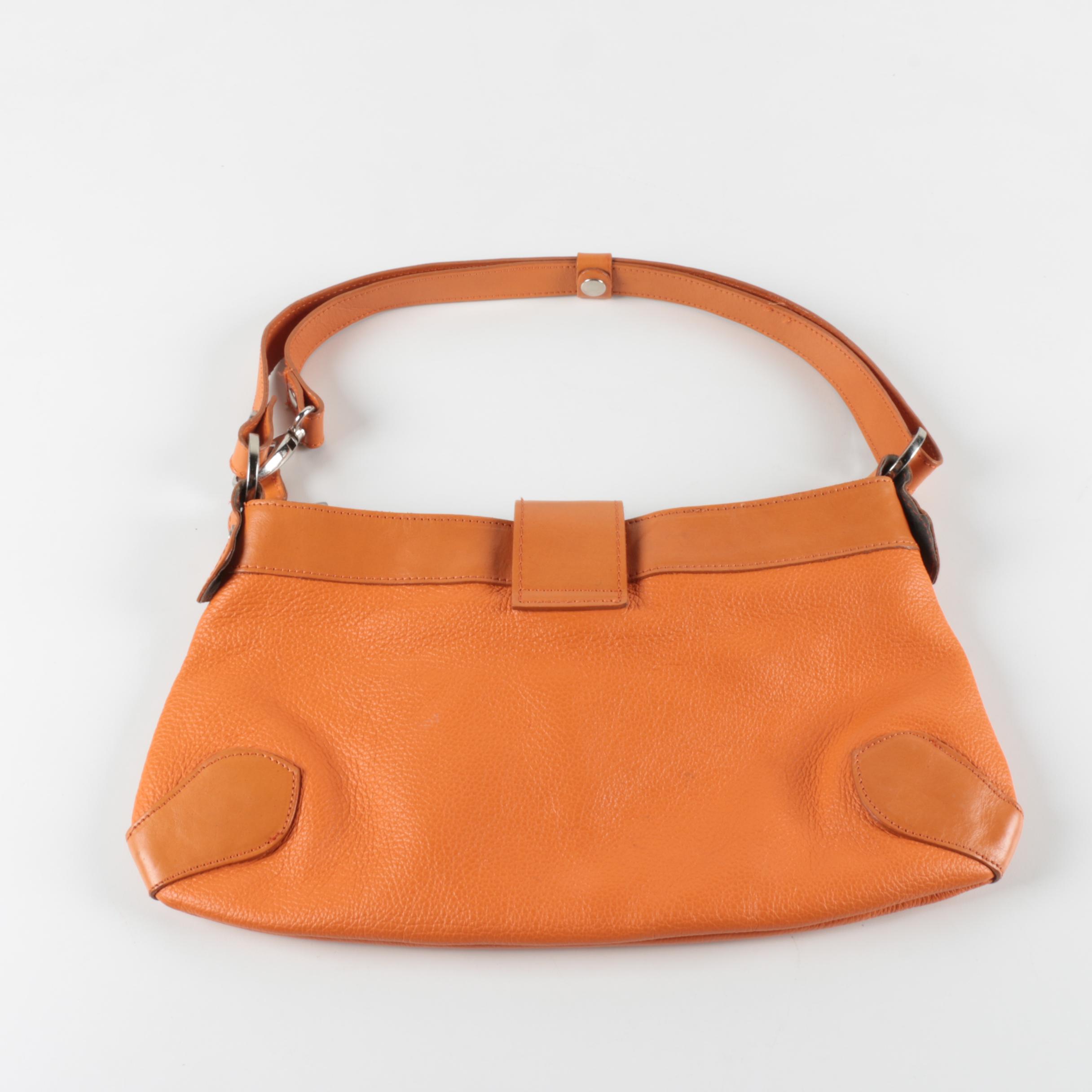 Cristina Orange Leather Handbag