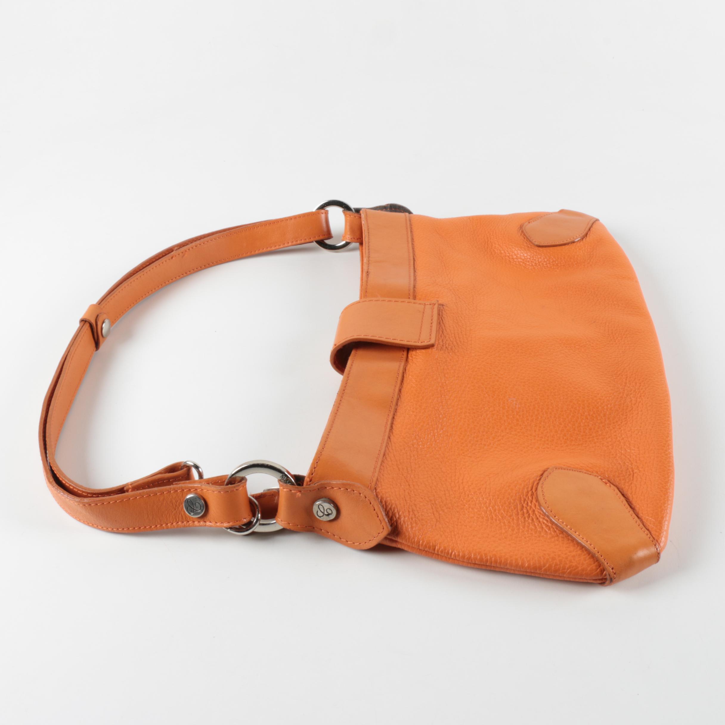 Cristina Orange Leather Handbag