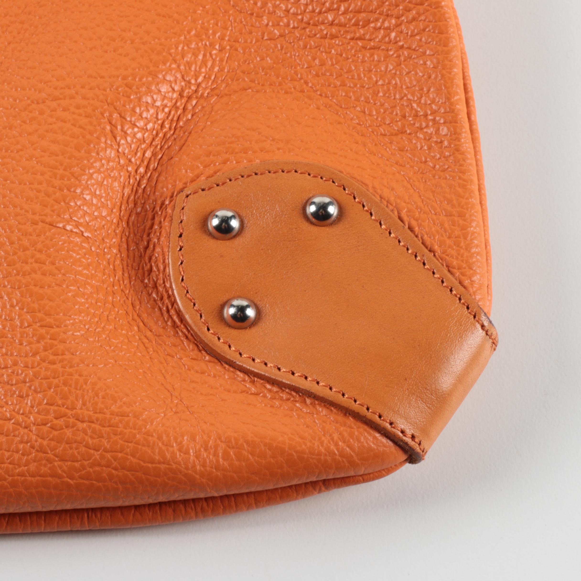 Cristina Orange Leather Handbag