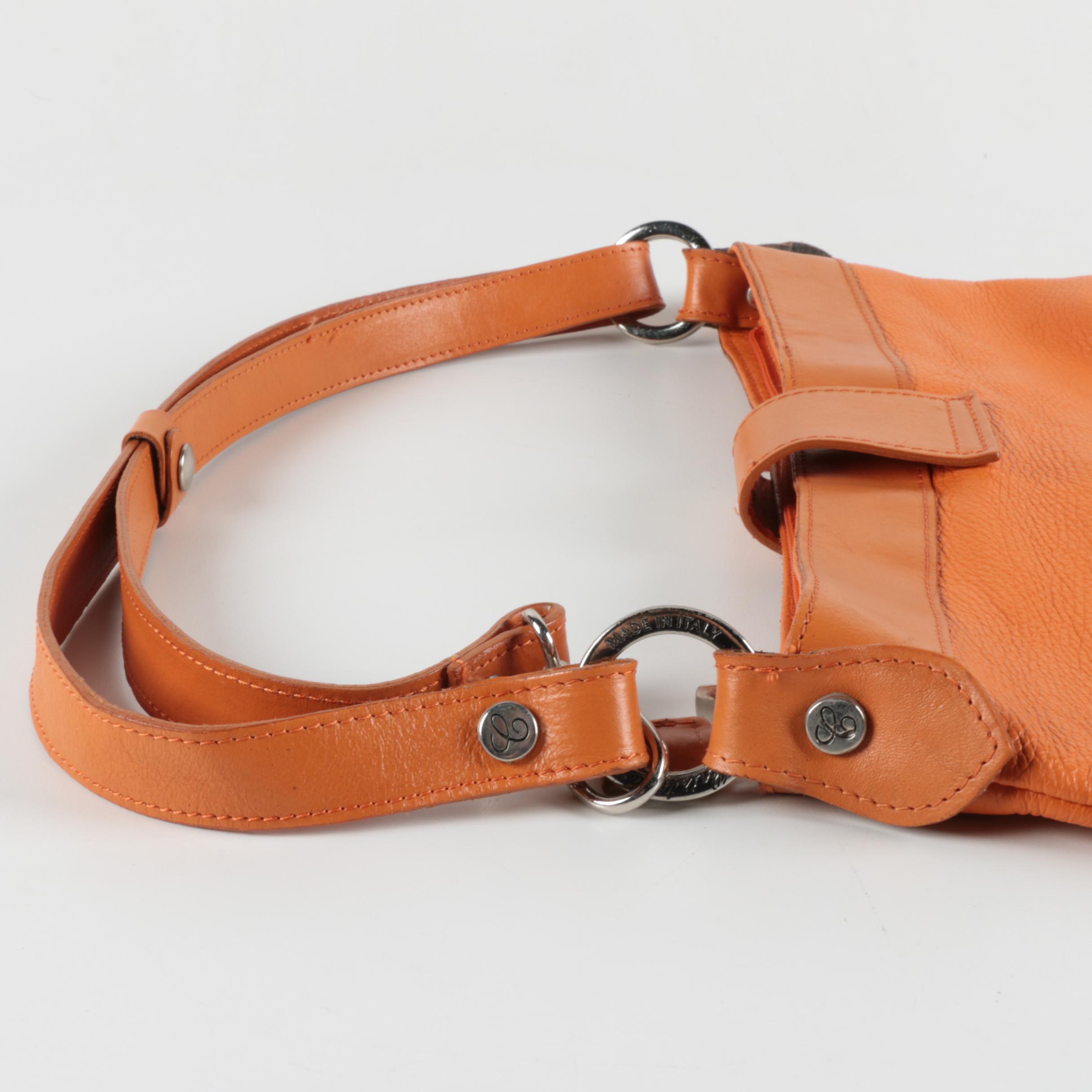 Cristina Orange Leather Handbag