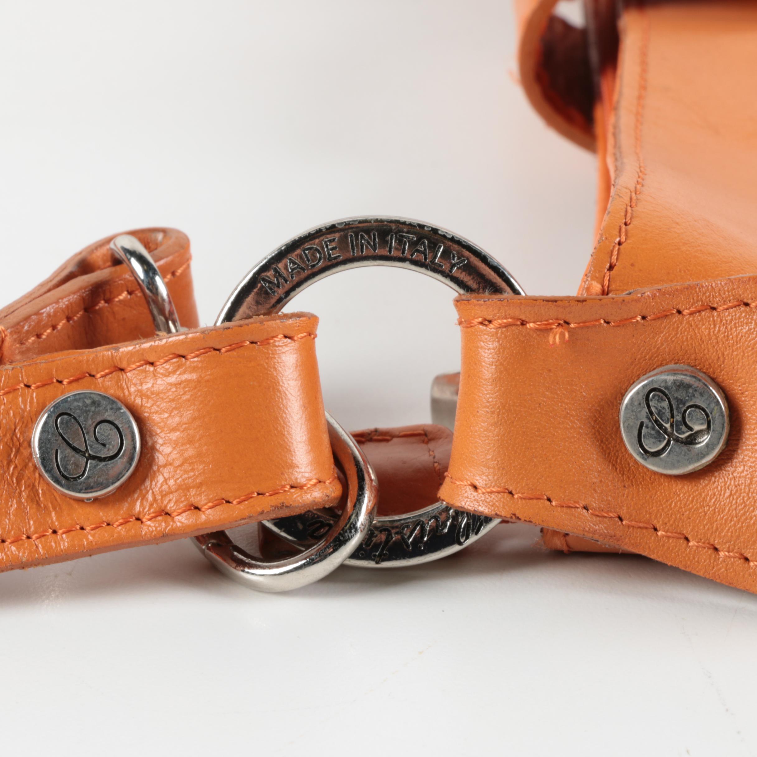 Cristina Orange Leather Handbag