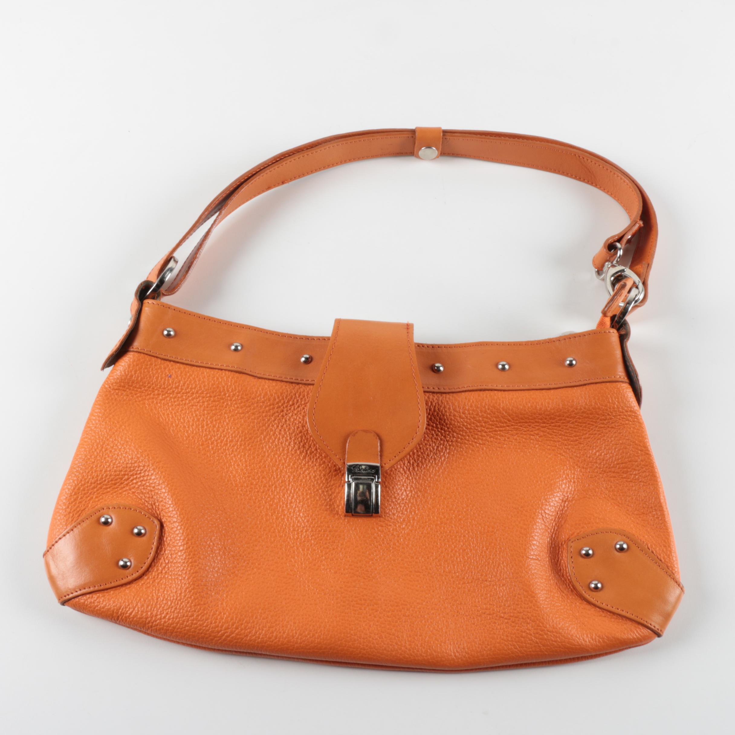 Cristina Orange Leather Handbag