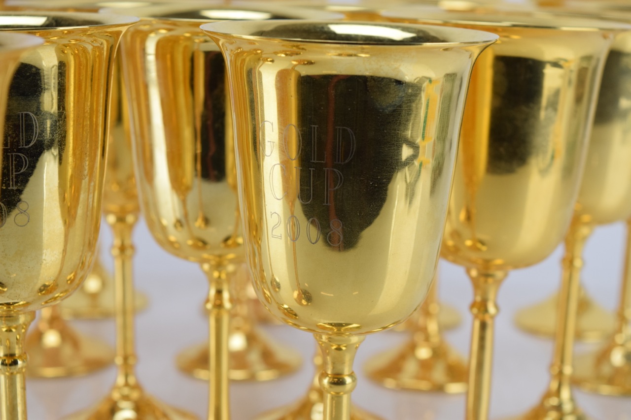 Brass Goblets with Engraving