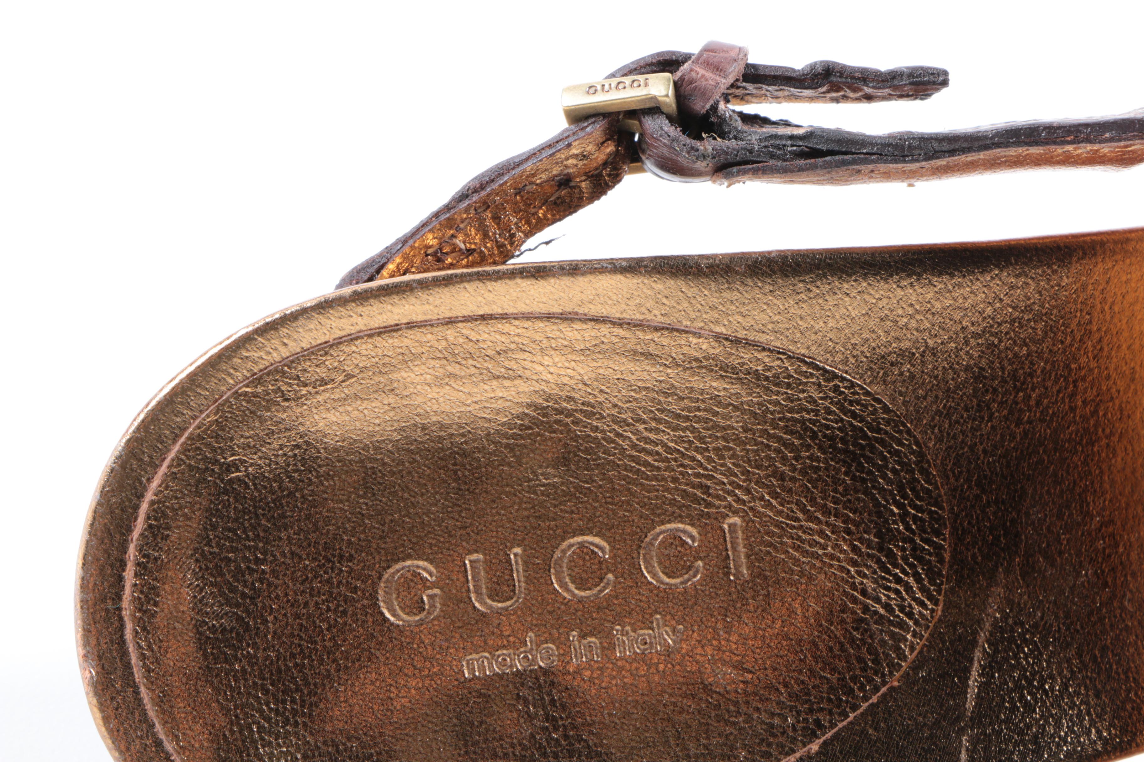 Gucci Magenta Velvet and Leather Ankle Strap Heels