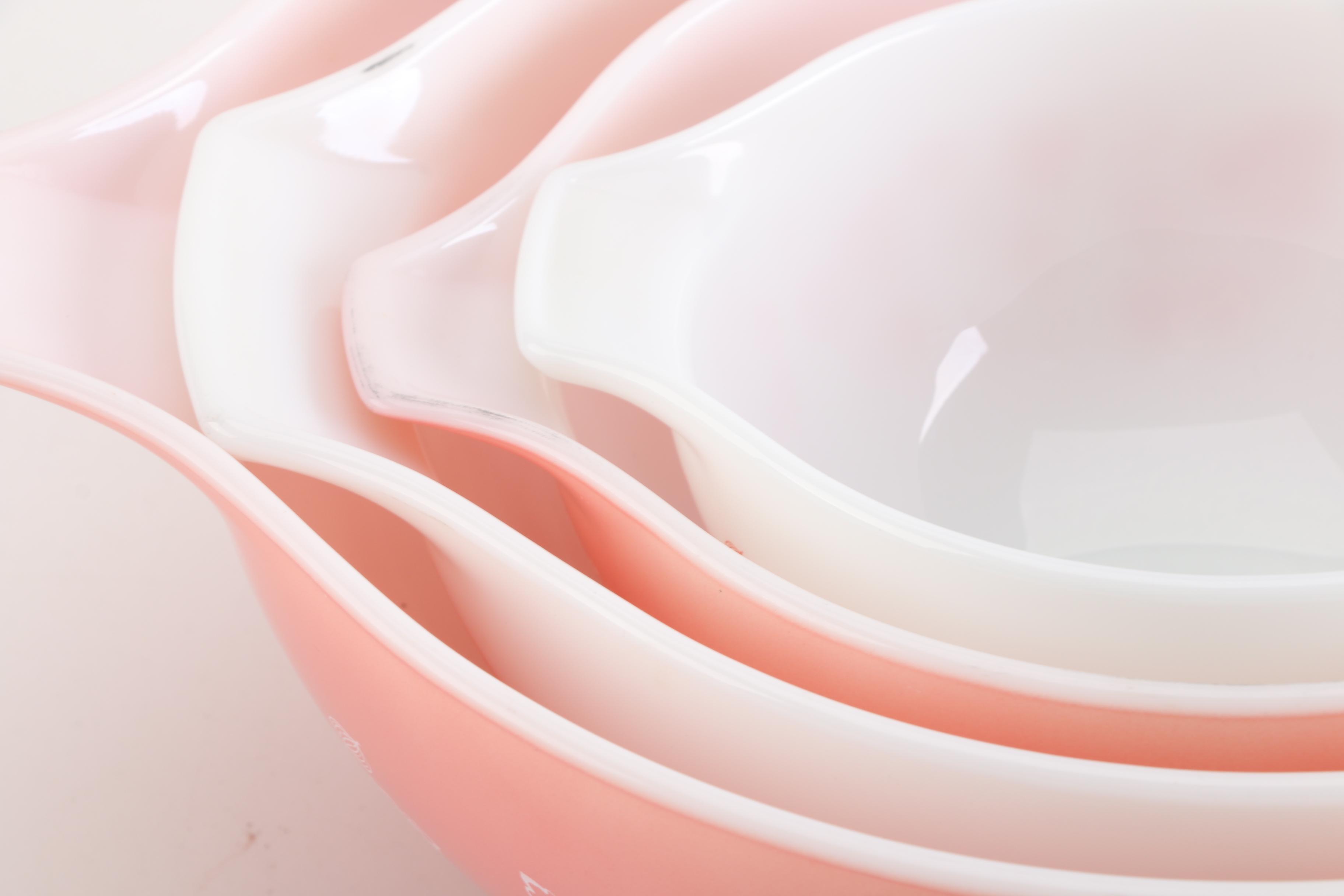 Vintage Pyrex "Gooseberry" Cinderella Nesting Mixing Bowls