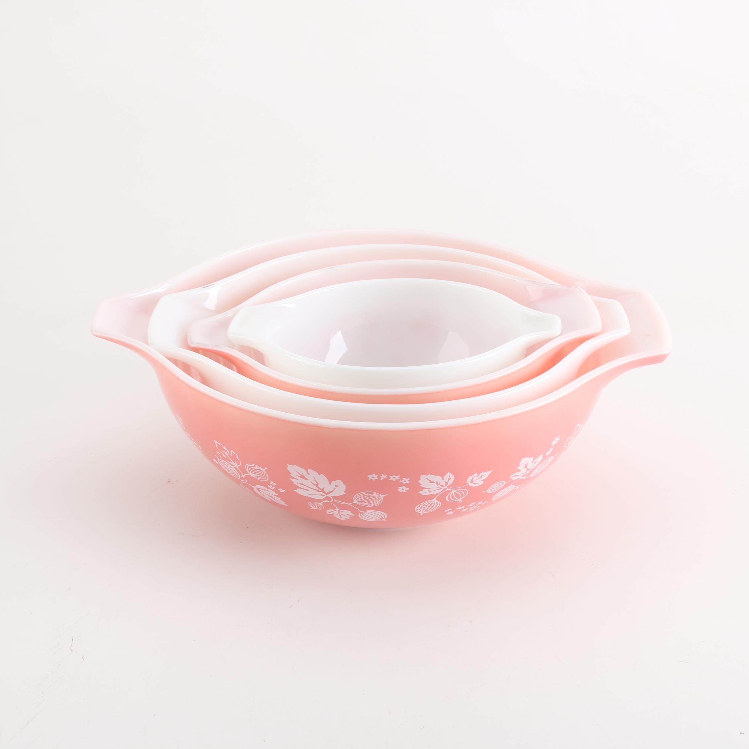 Vintage Pyrex "Gooseberry" Cinderella Nesting Mixing Bowls