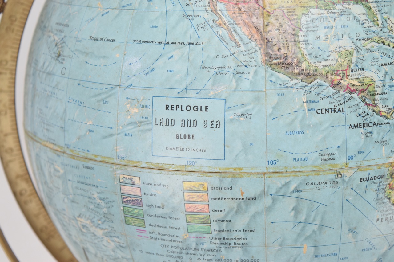 Vintage Replogle Globe on Stand