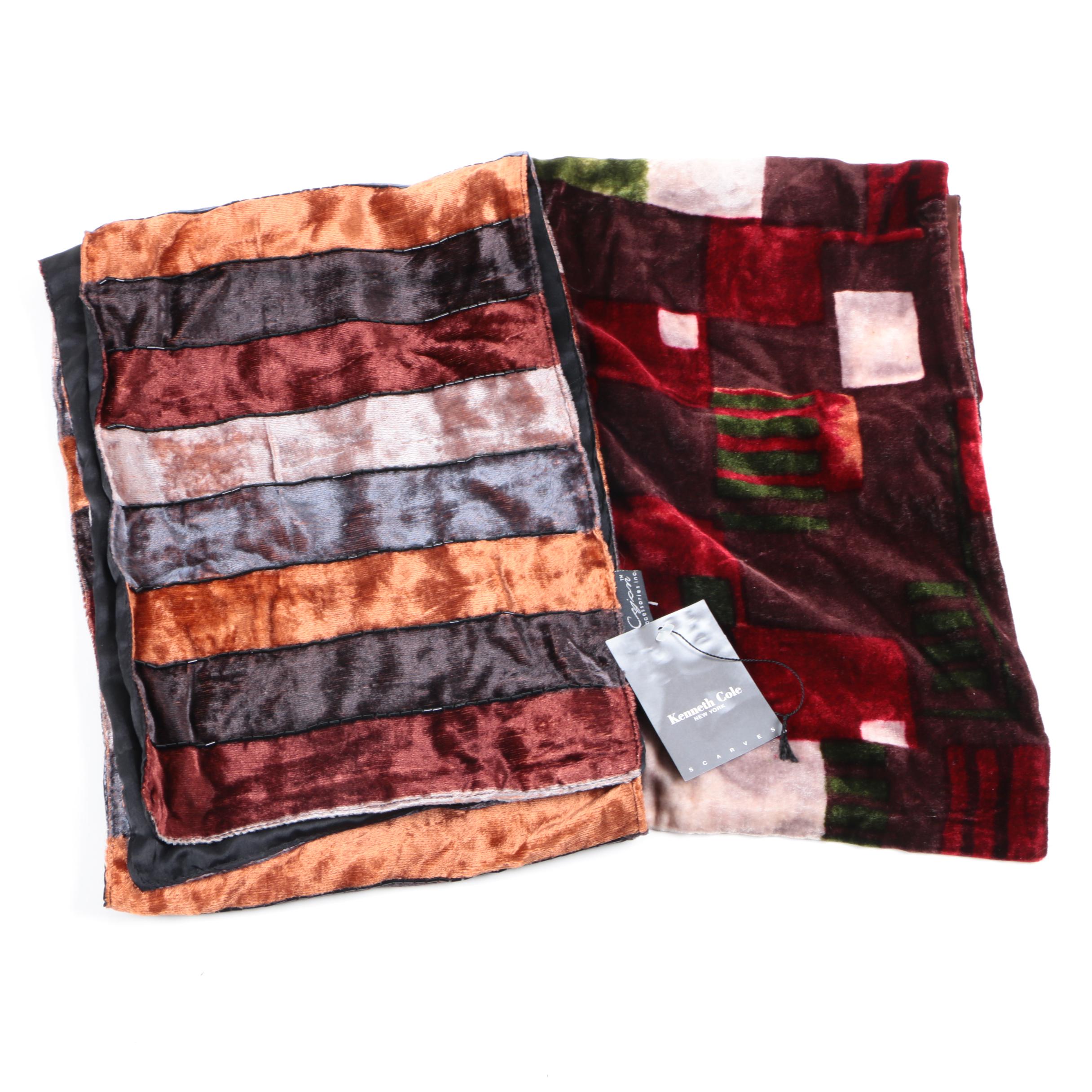 Velvet Scarves Including Kenneth Cole and Elaine Gold for Collection