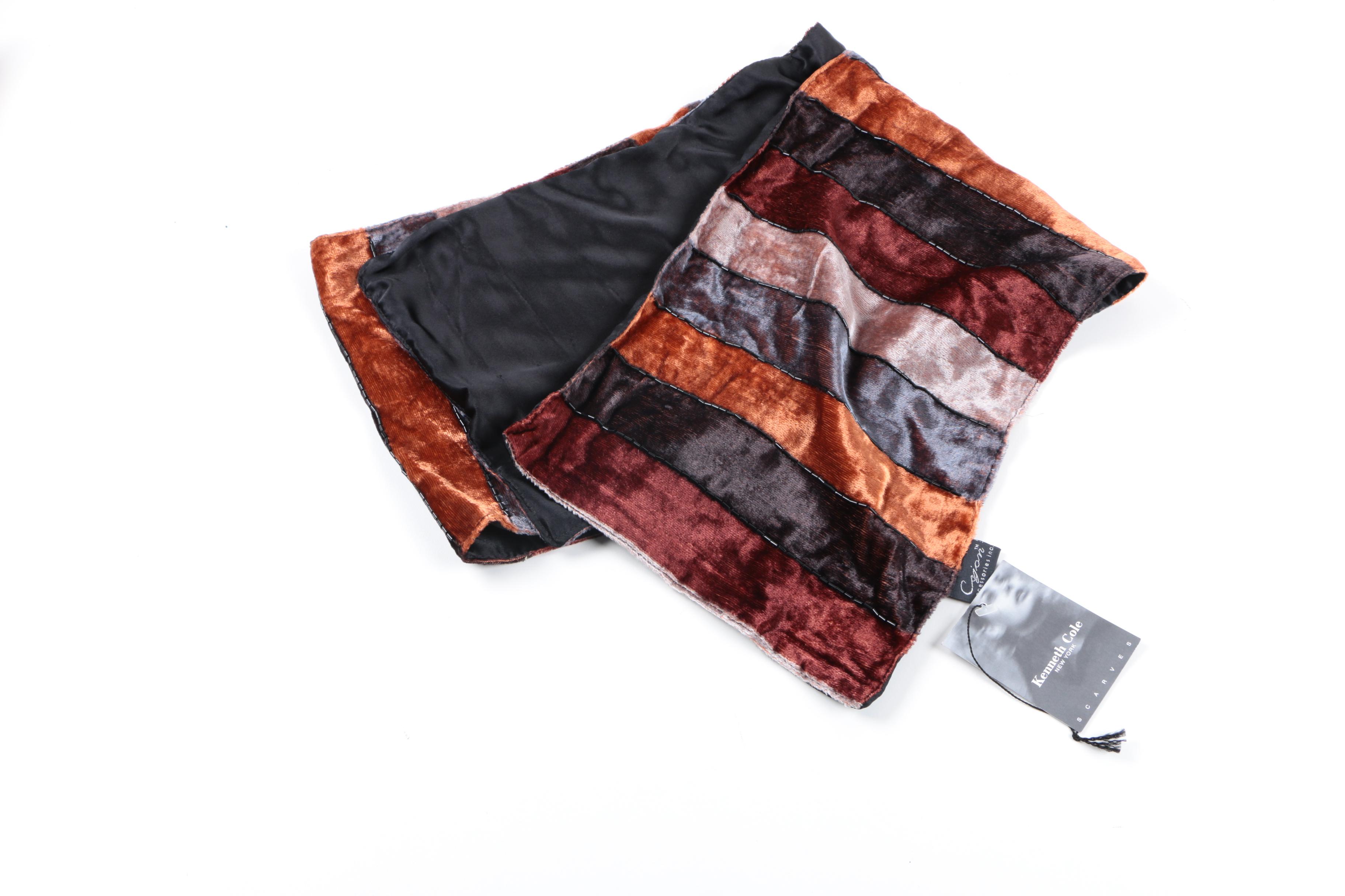 Velvet Scarves Including Kenneth Cole and Elaine Gold for Collection