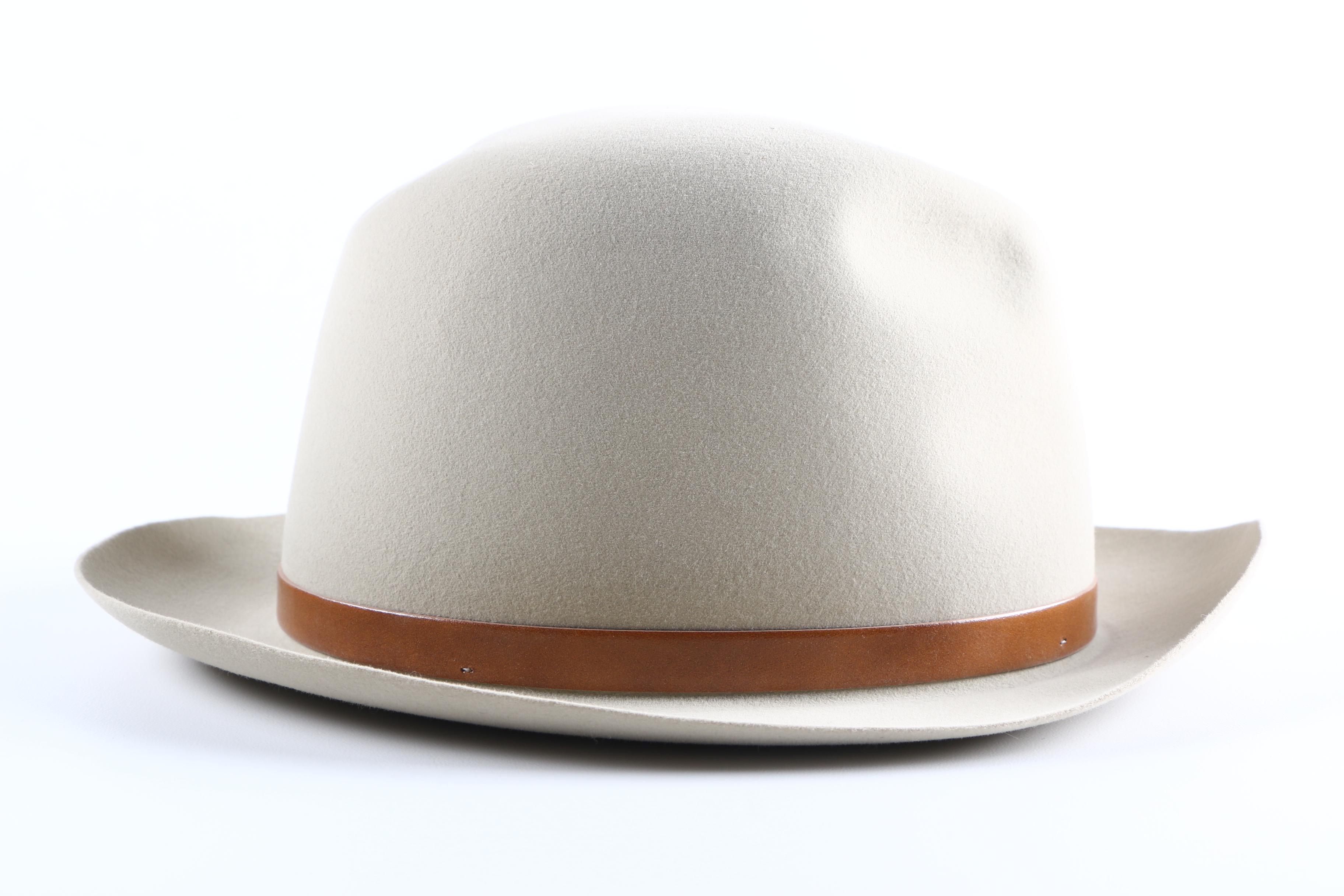 Men's Stetson Off-White Wool Homburg Hat