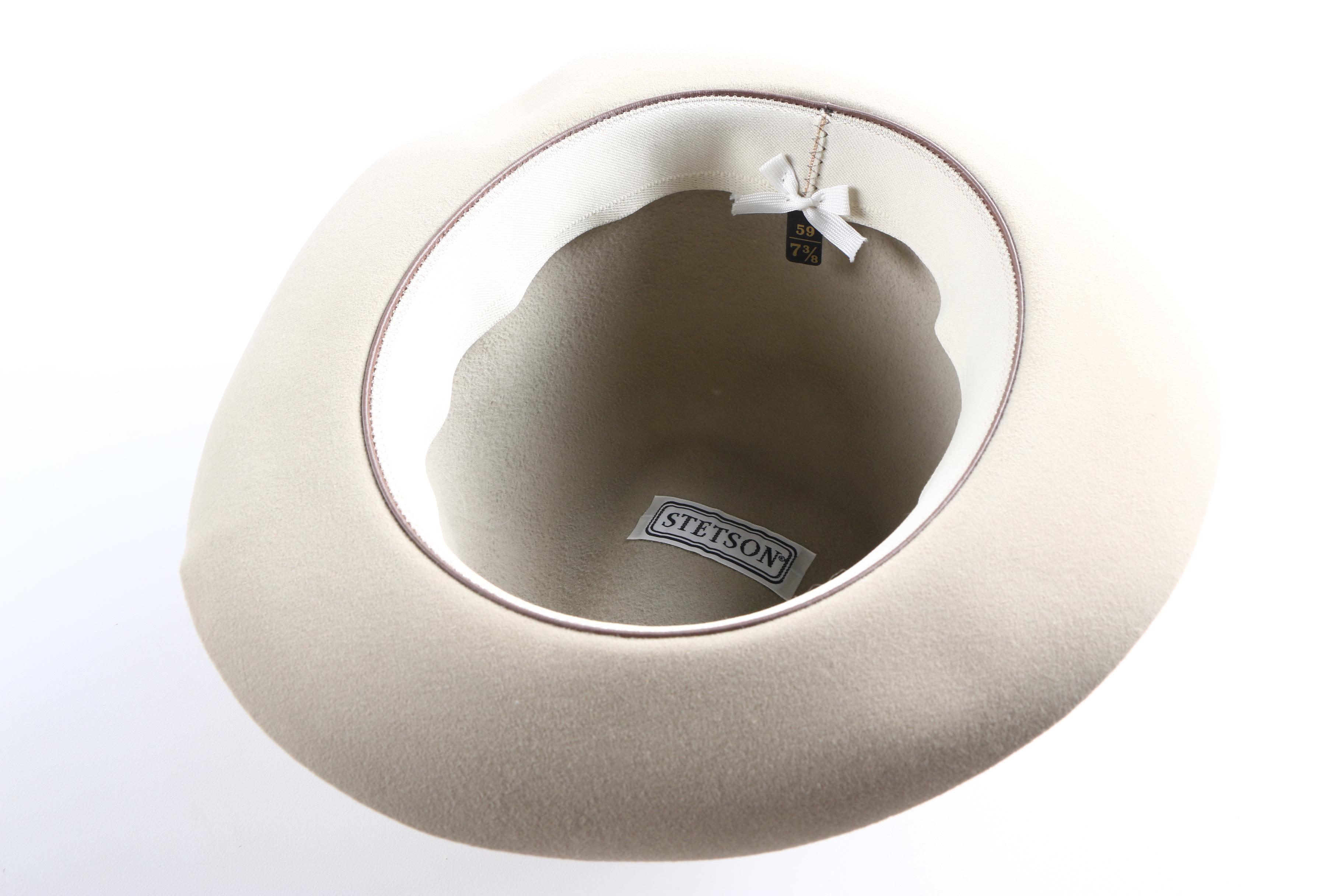 Men's Stetson Off-White Wool Homburg Hat