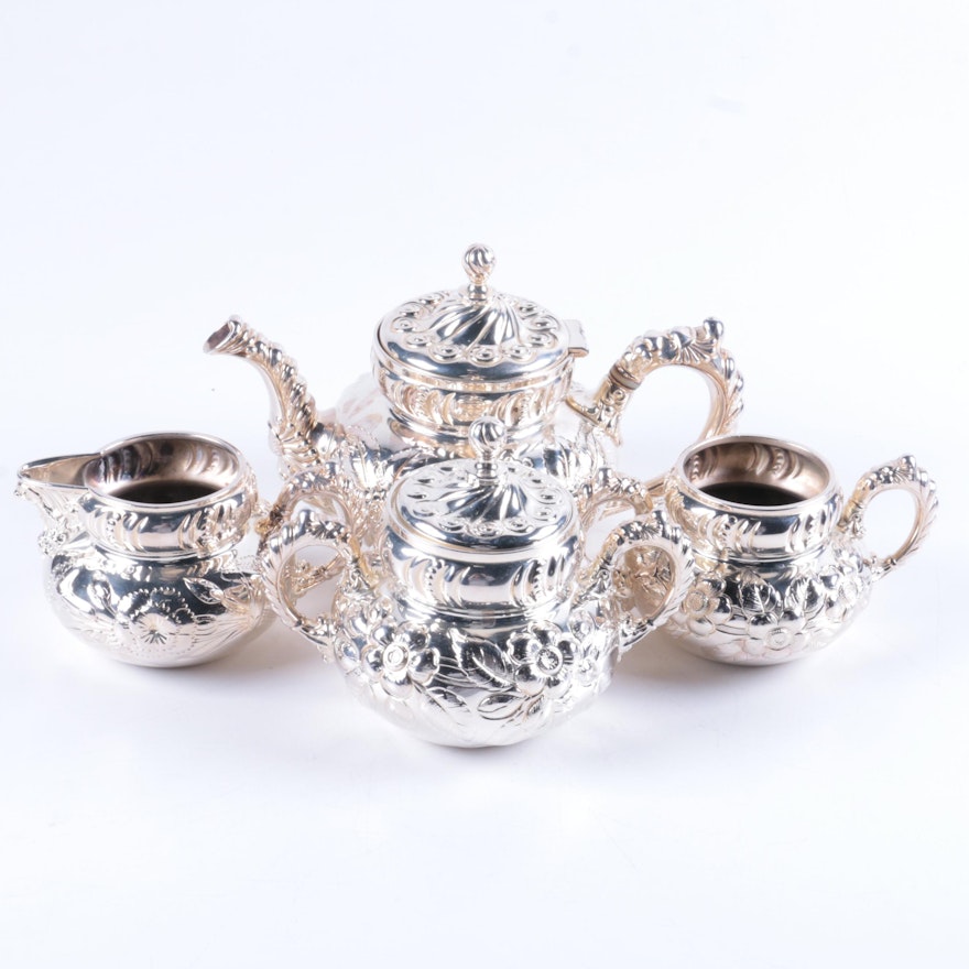 Meriden Britannia Co. "1985" Silver Plate Tea Set