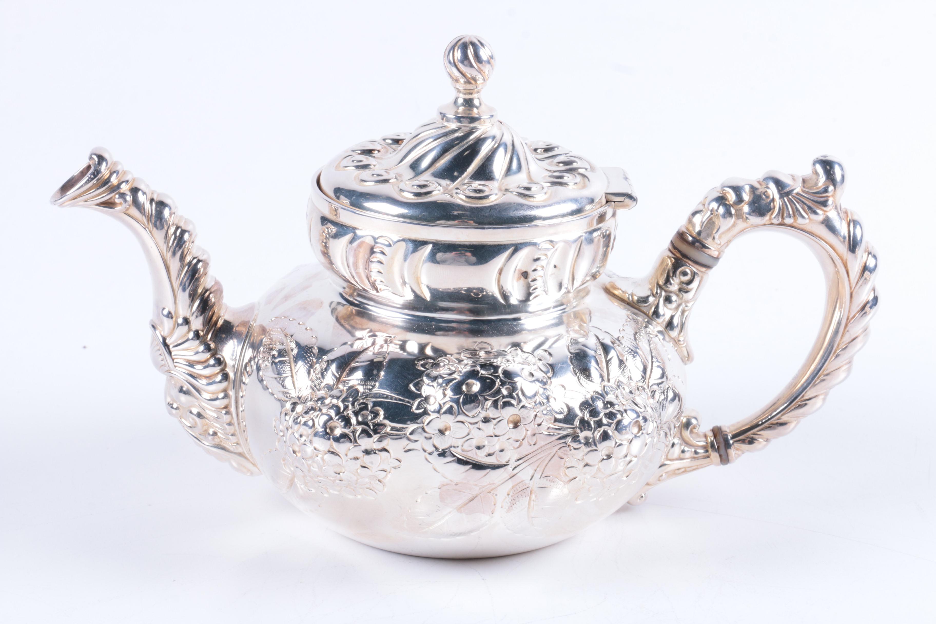 Meriden Britannia Co. "1985" Silver Plate Tea Set