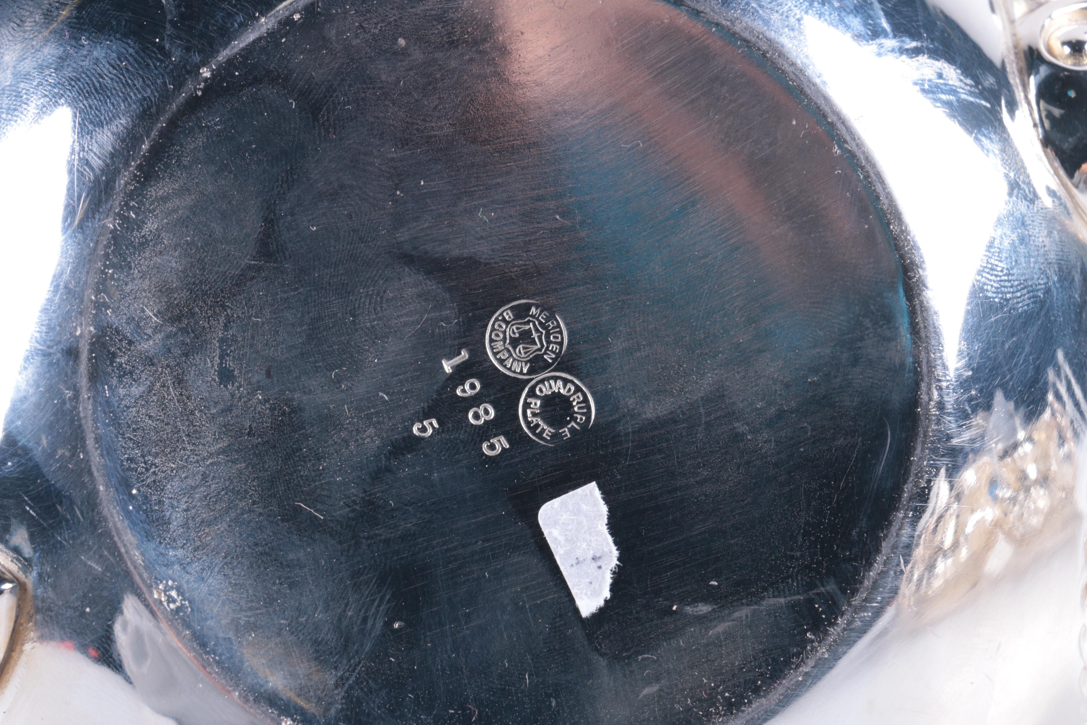 Meriden Britannia Co. "1985" Silver Plate Tea Set