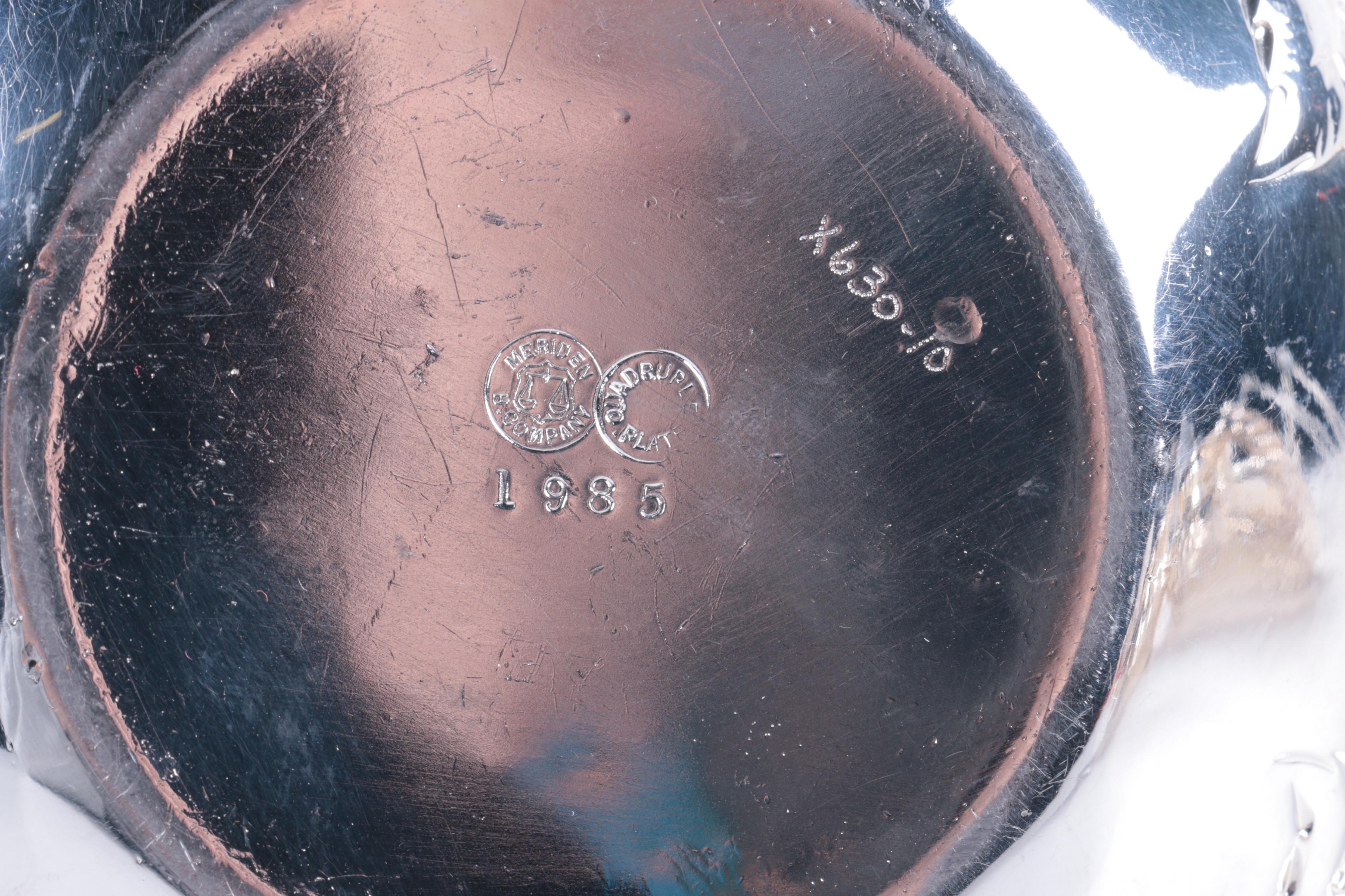 Meriden Britannia Co. "1985" Silver Plate Tea Set