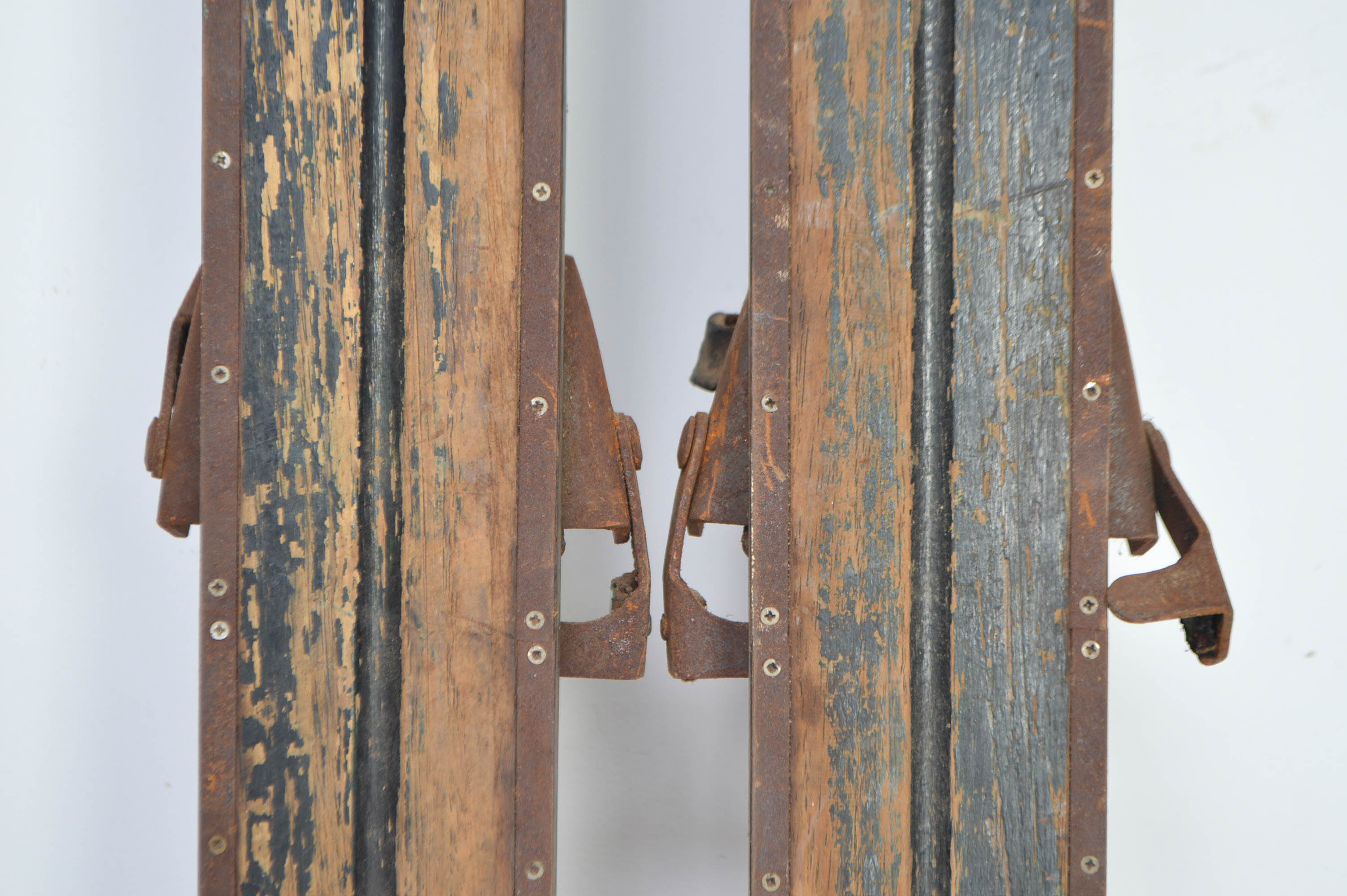 Vintage Wooden Snow Skis