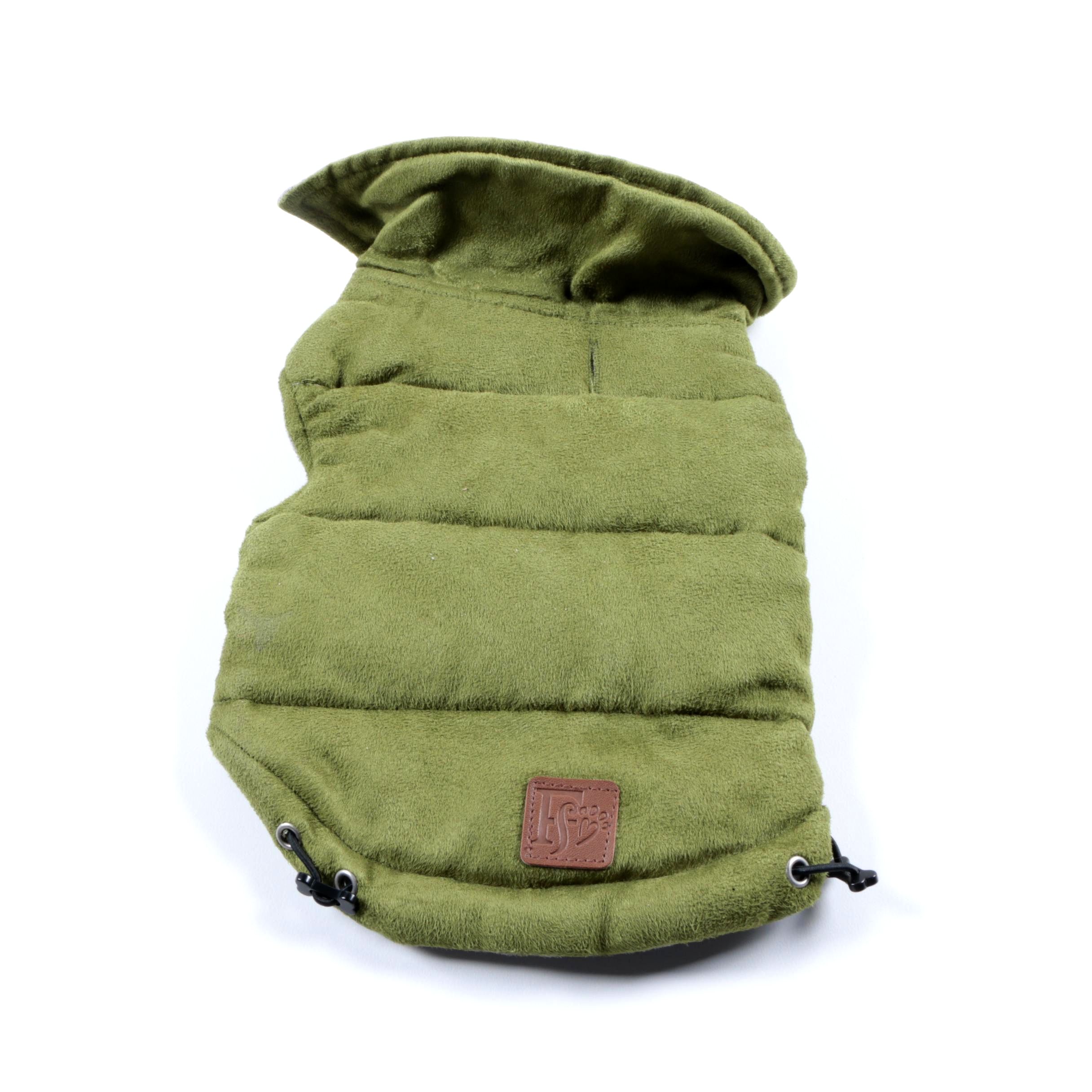 Green Faux Suede Dog Vest