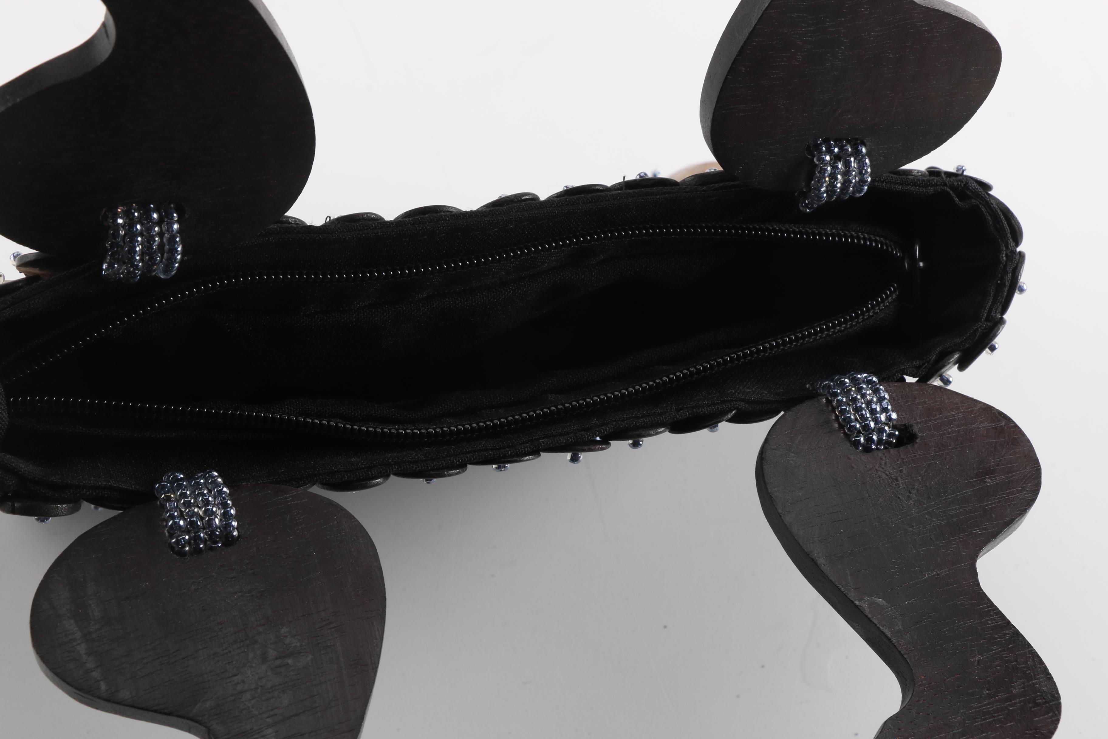 Handmade Wood and Mother of Pearl Handbag