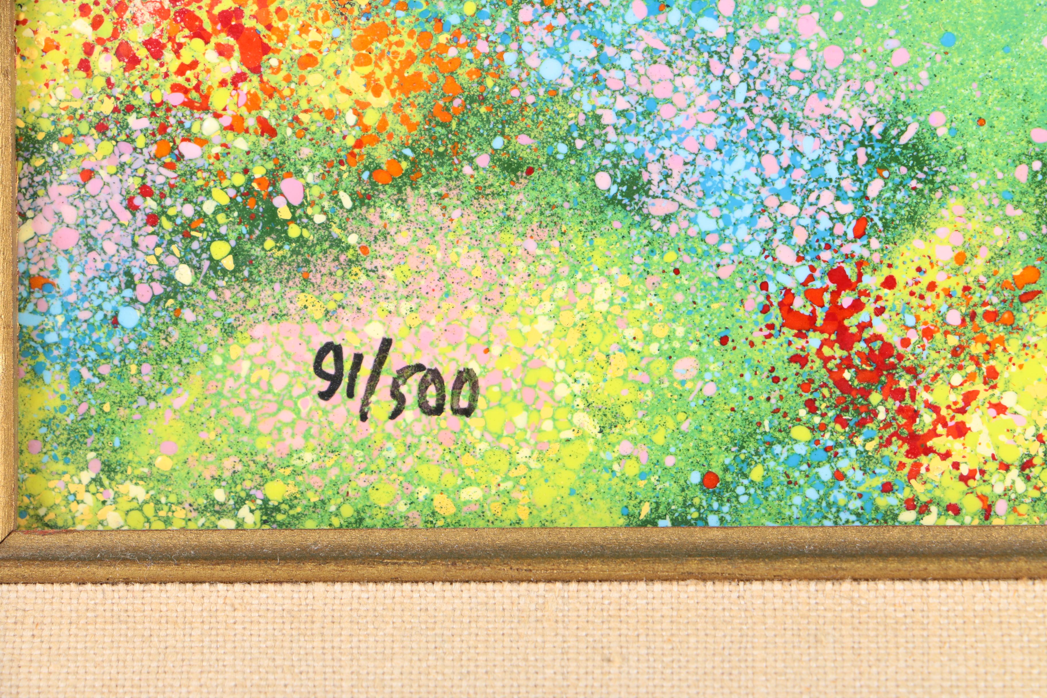 Louis Cardin Enamel Painting on Copper "Les Enfants Avec le Bateau"