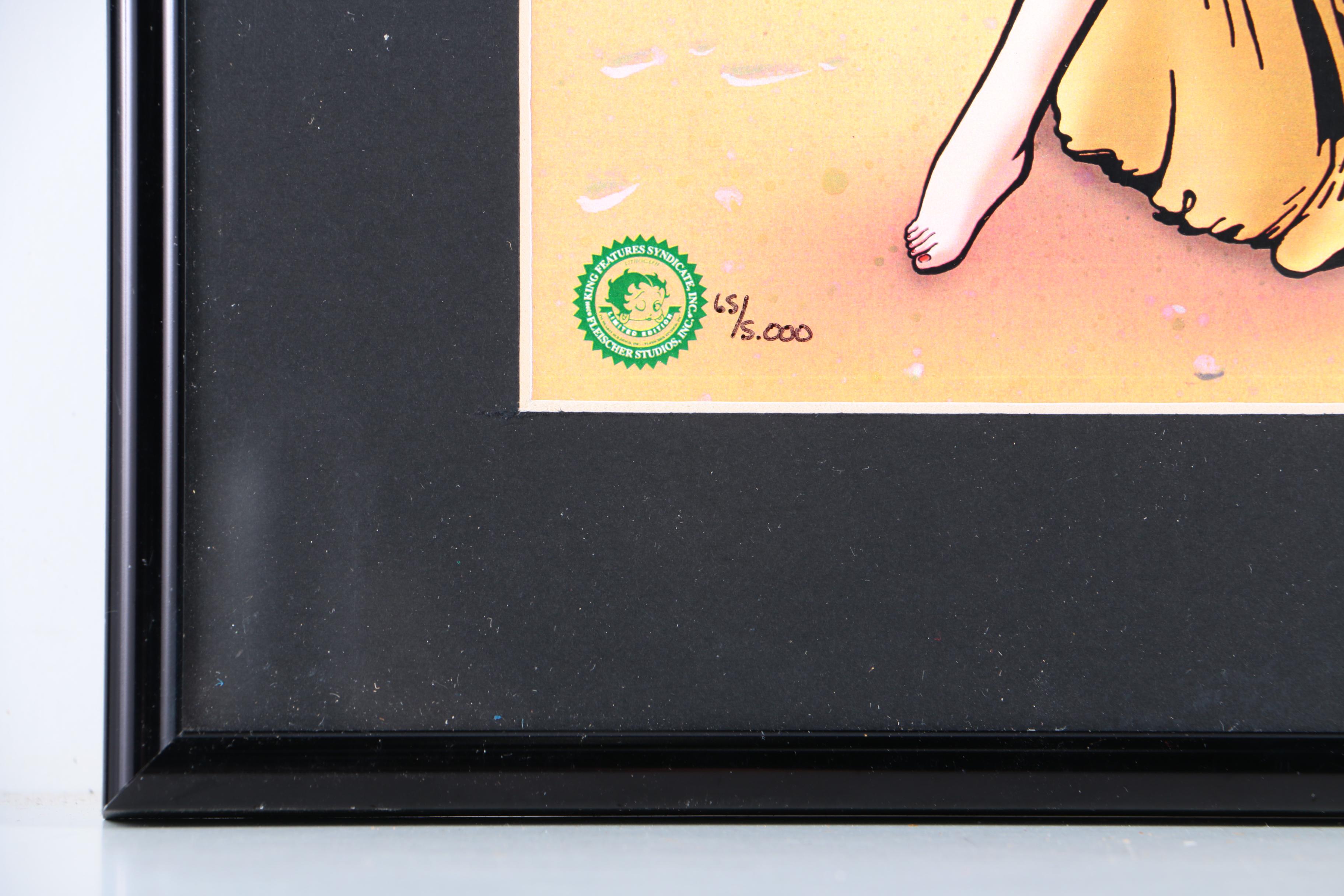 Limited Edition Betty Boop Offset Lithograph Prints Including "Hula Betty"