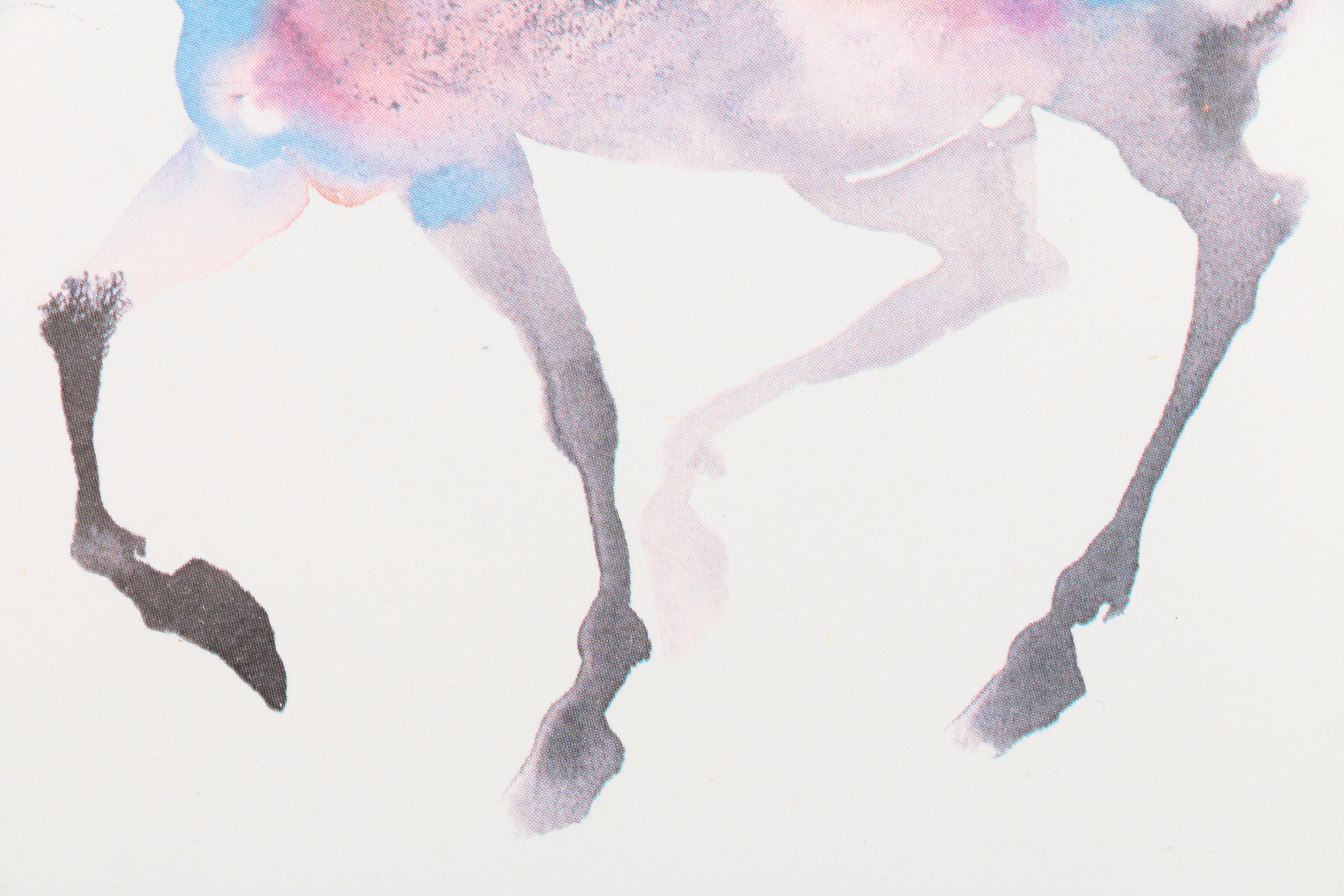 Offset Lithograph After Carol Grigg "Walking Horse Woman"