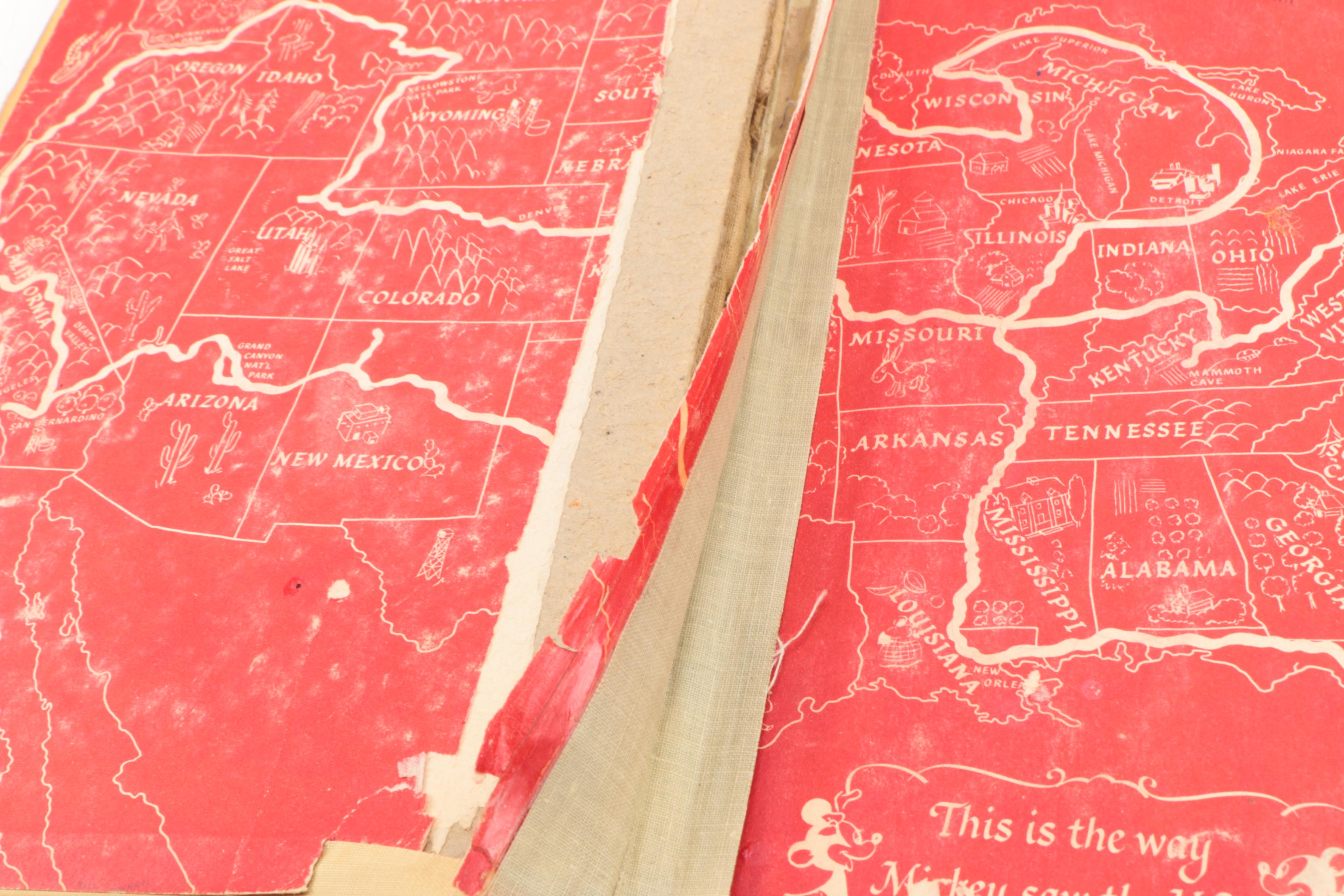 Antique and Vintage Books featuring 1944 Mickey Mouse Book