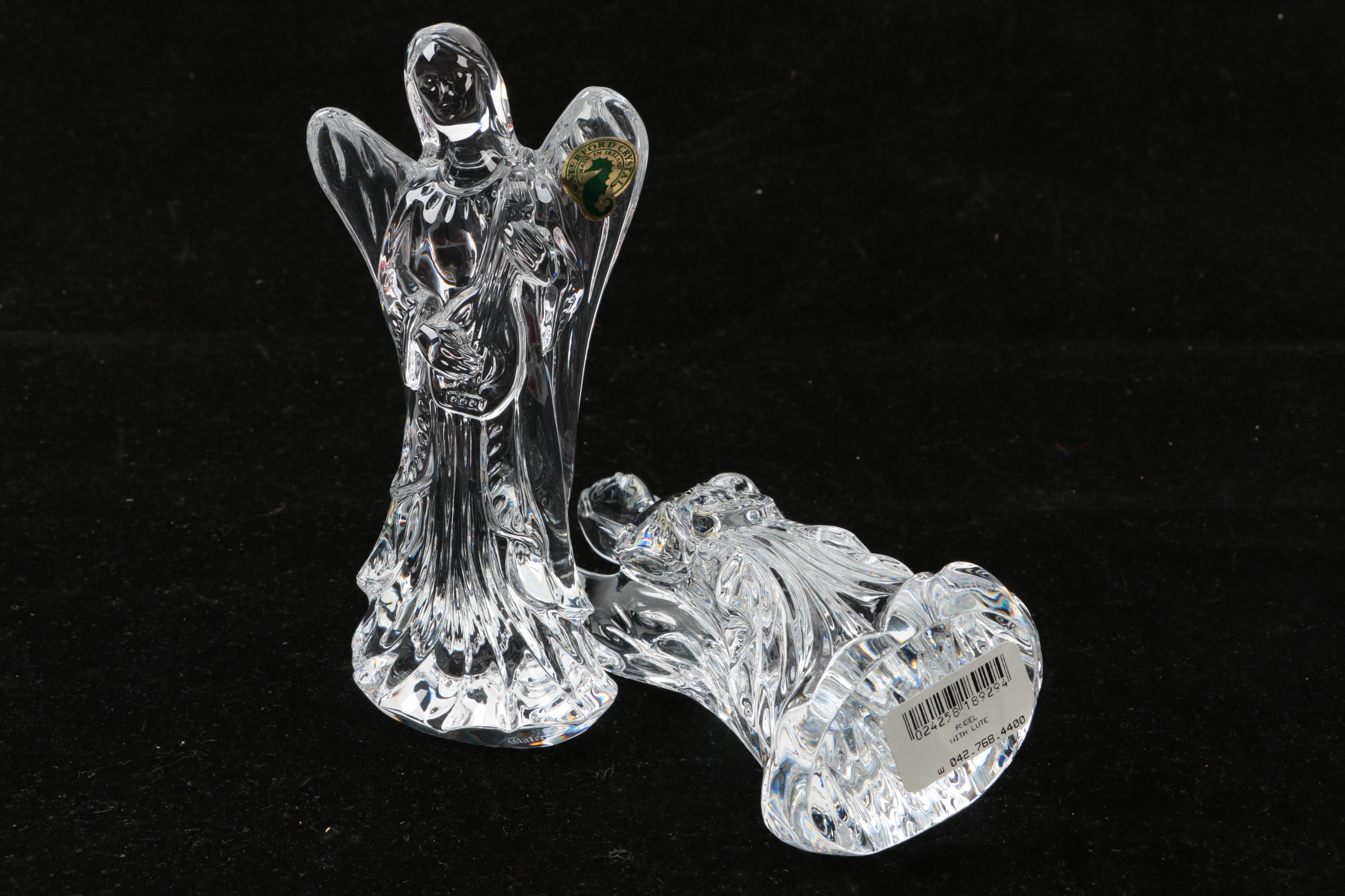 Crystal Nativity Figurines Featuring Waterford