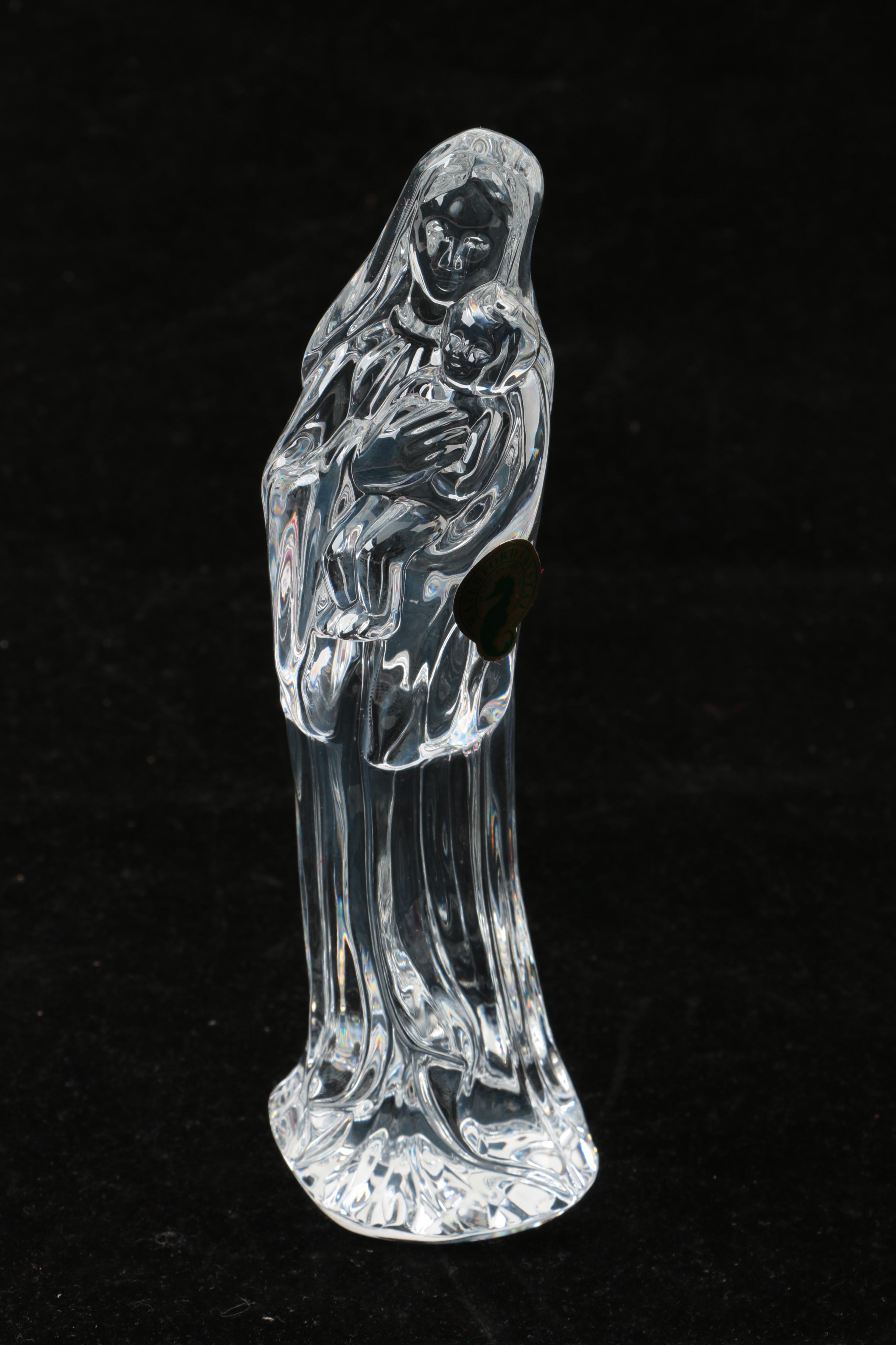 Crystal Nativity Figurines Featuring Waterford