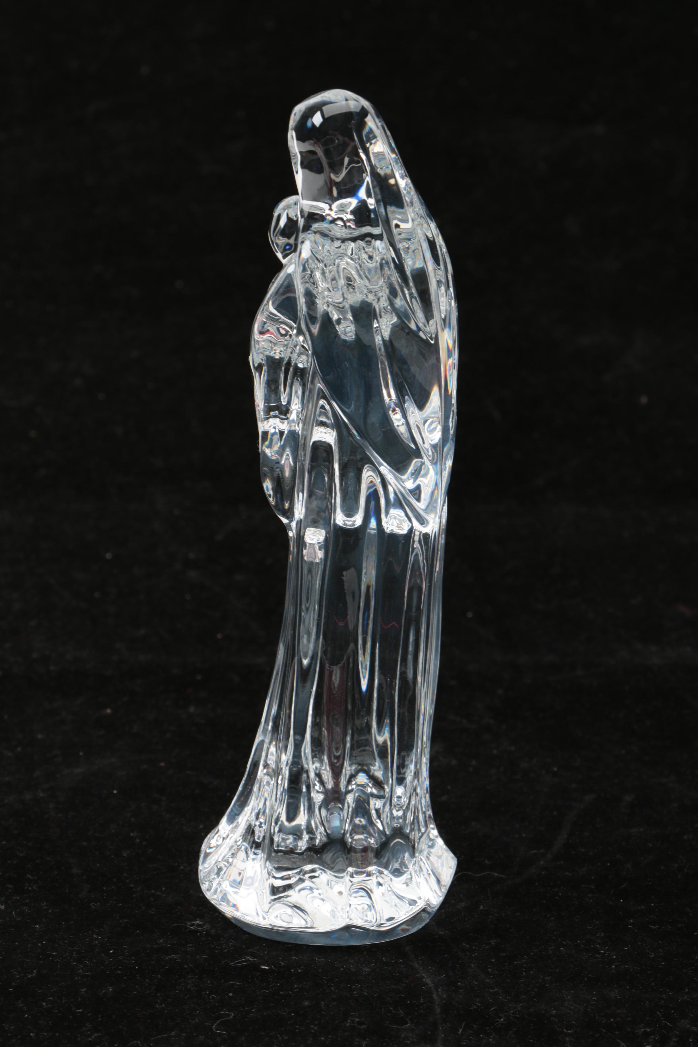 Crystal Nativity Figurines Featuring Waterford
