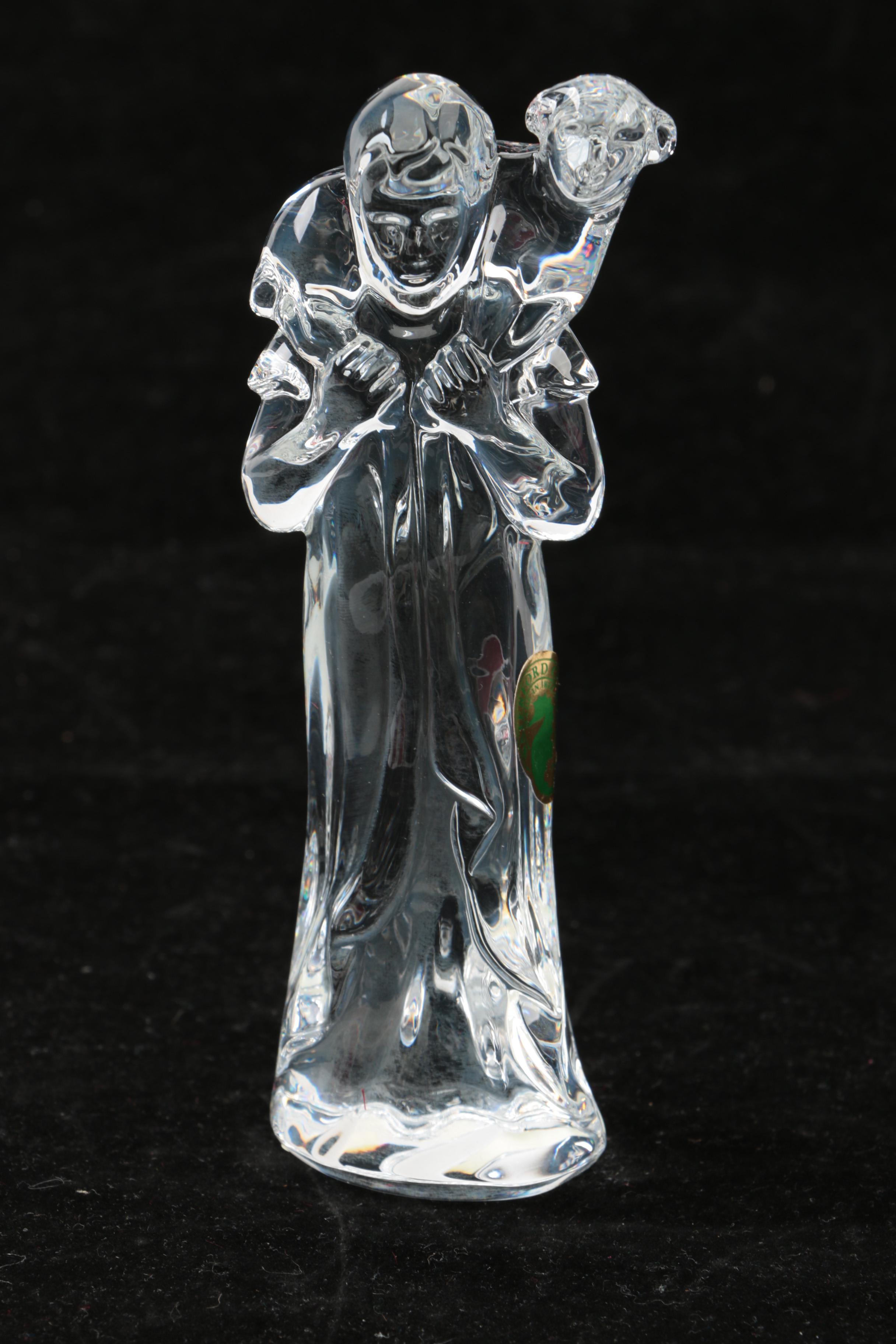 Crystal Nativity Figurines Featuring Waterford