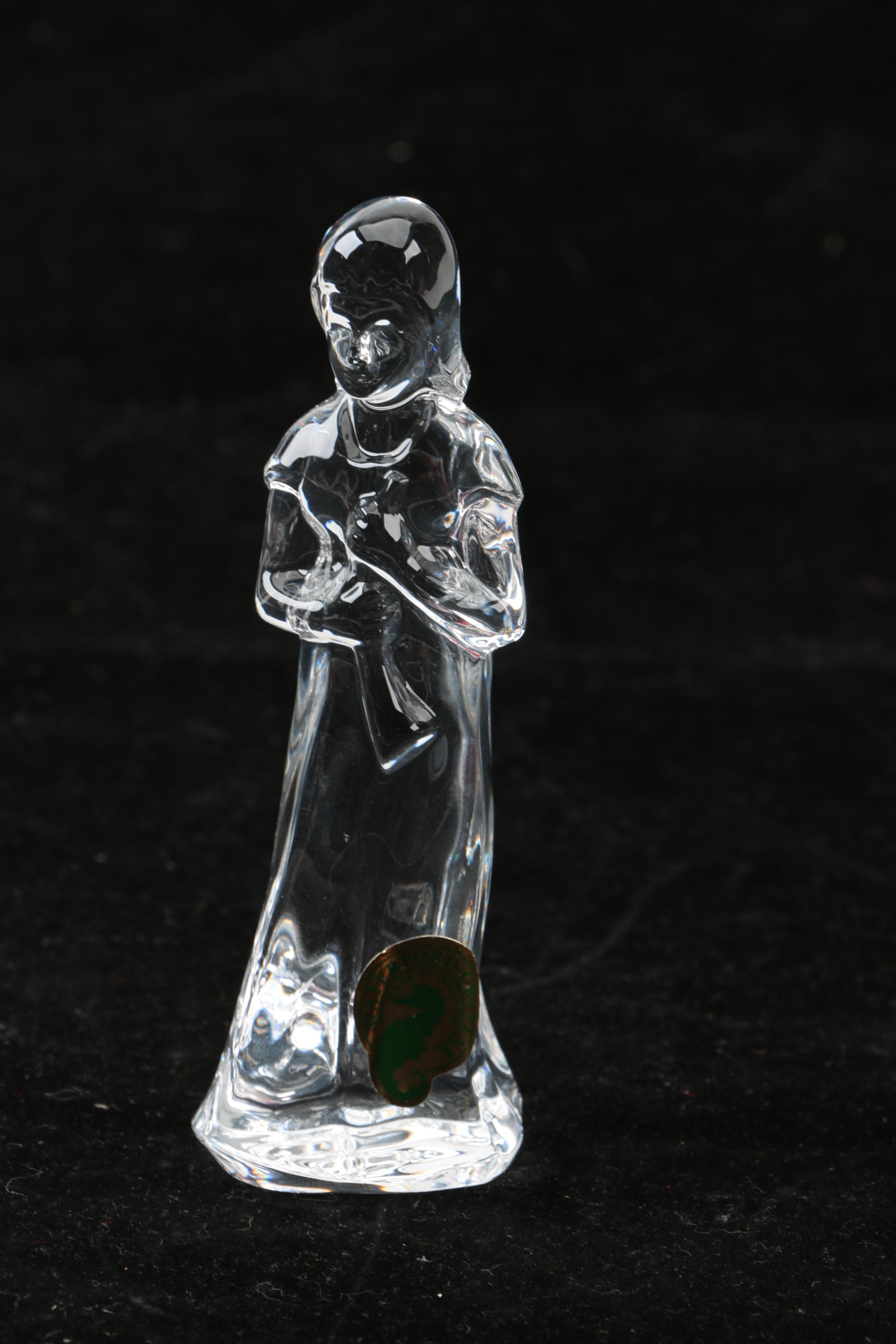 Crystal Nativity Figurines Featuring Waterford