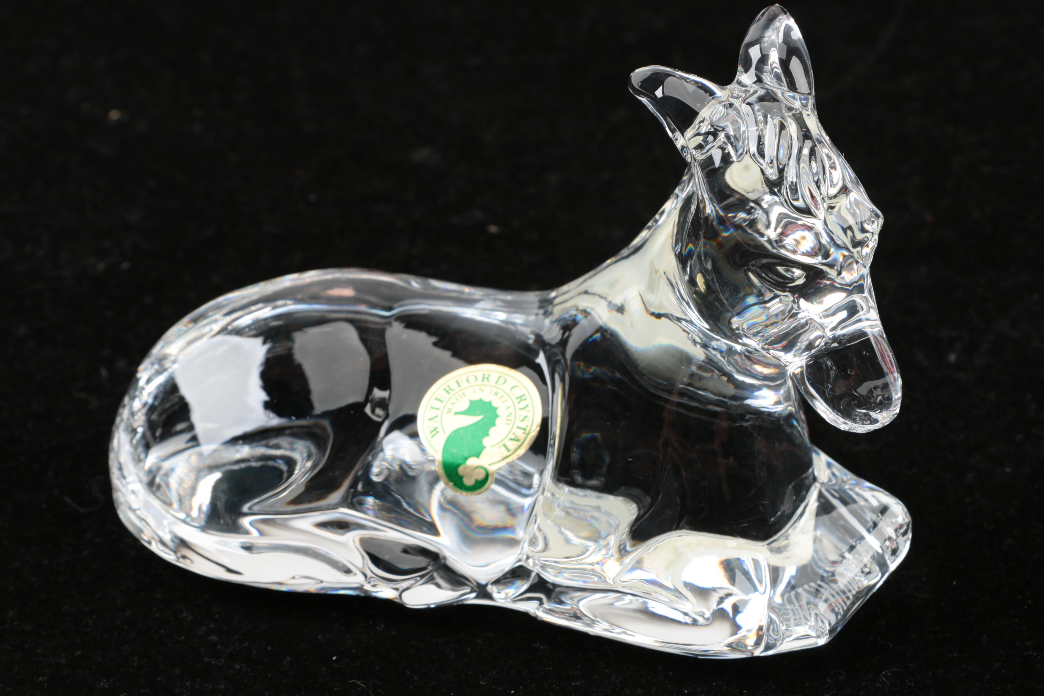 Crystal Nativity Figurines Featuring Waterford