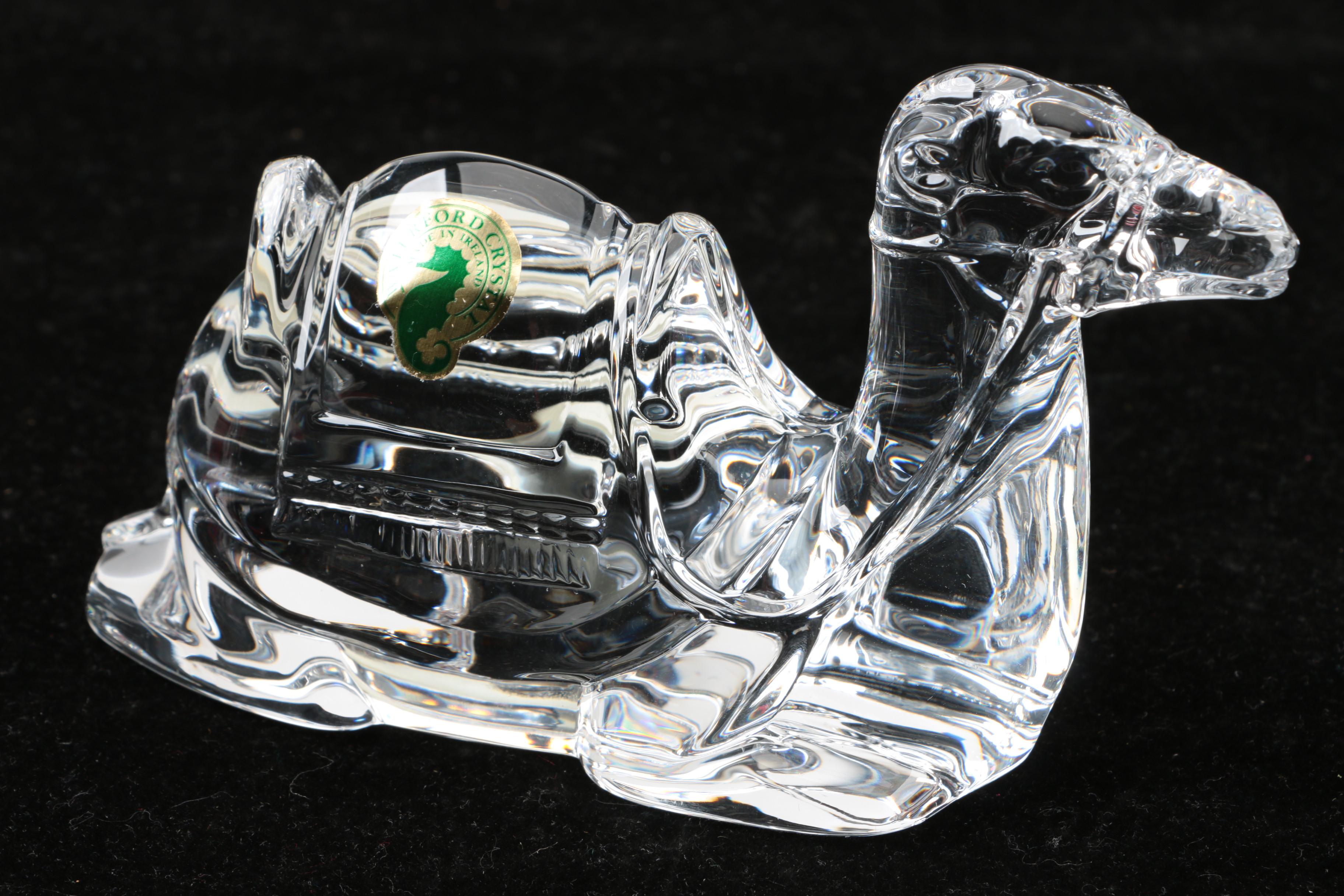 Crystal Nativity Figurines Featuring Waterford