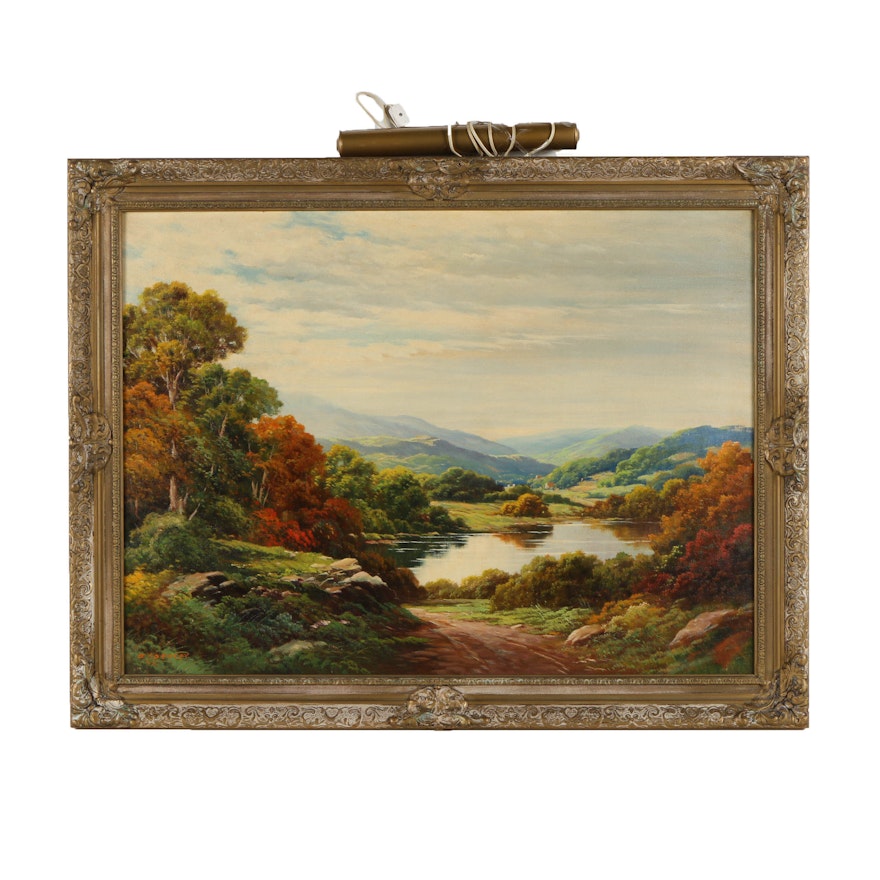 A. Spencer Oil Painting "A Devonshire Landscape"