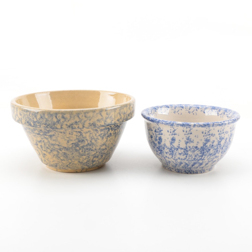 Stoneware Mixing Bowls Including Robinson-Ransbottom