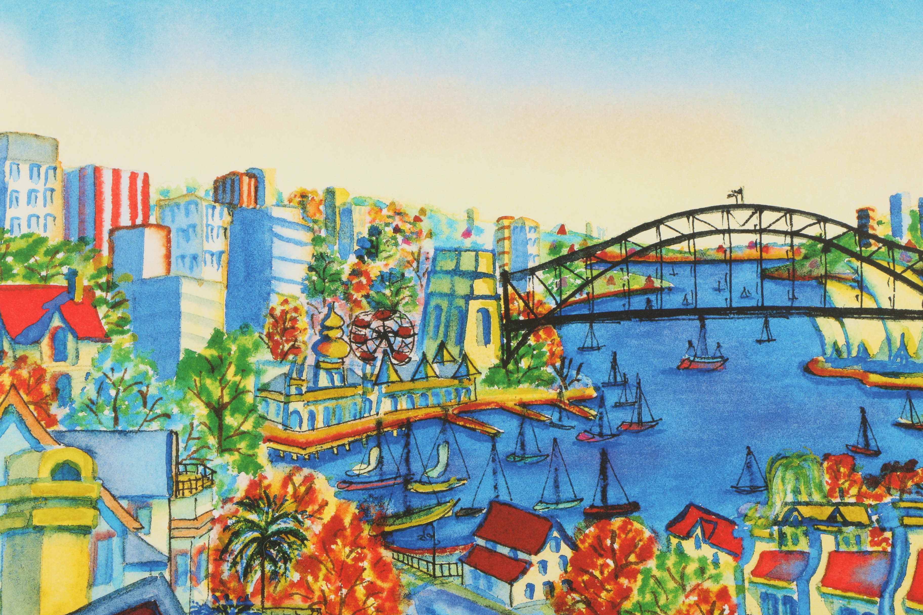 Alison Ashley Limited Edition Lithograph "Blue's Point Views"