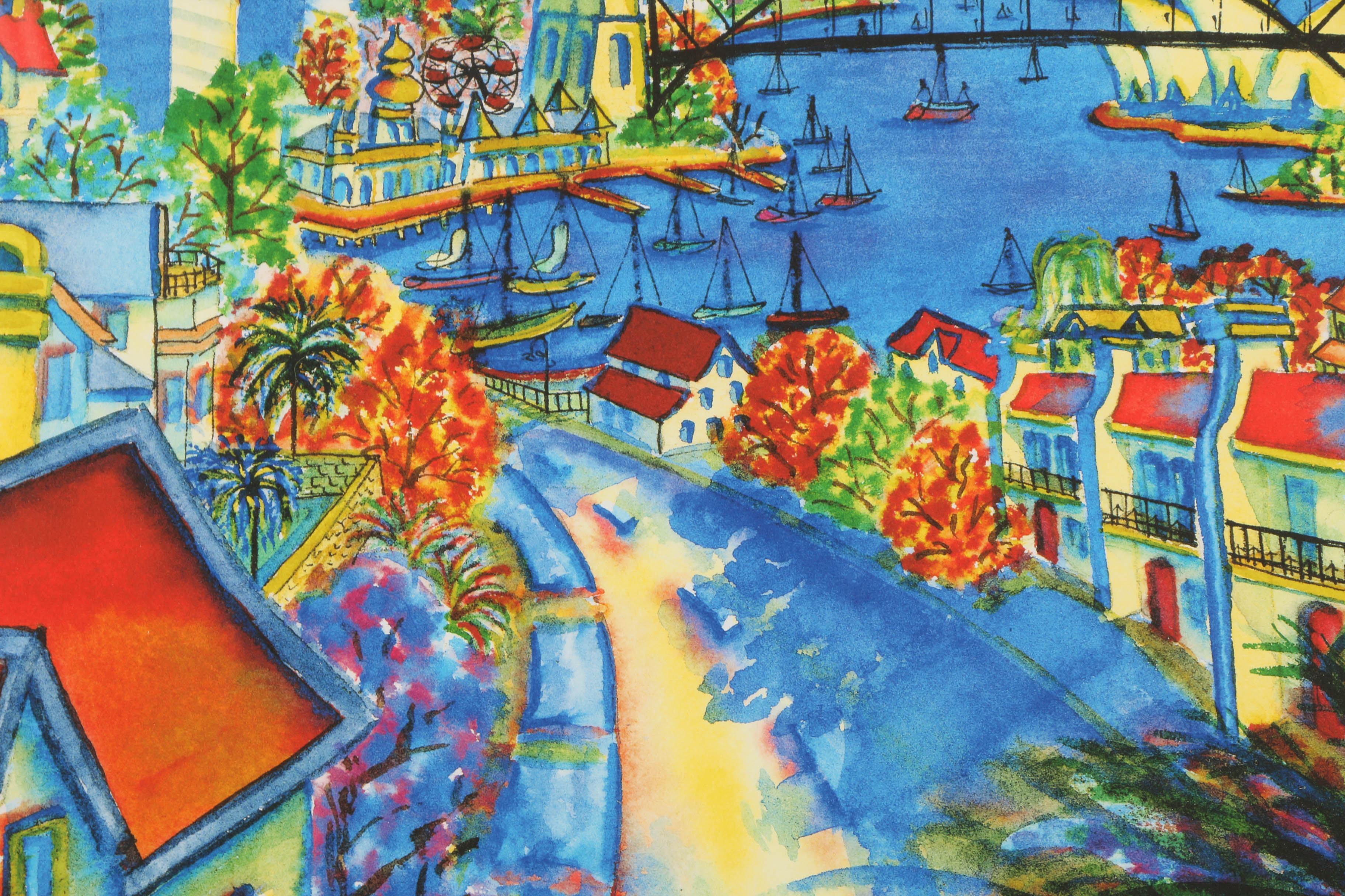 Alison Ashley Limited Edition Lithograph "Blue's Point Views"