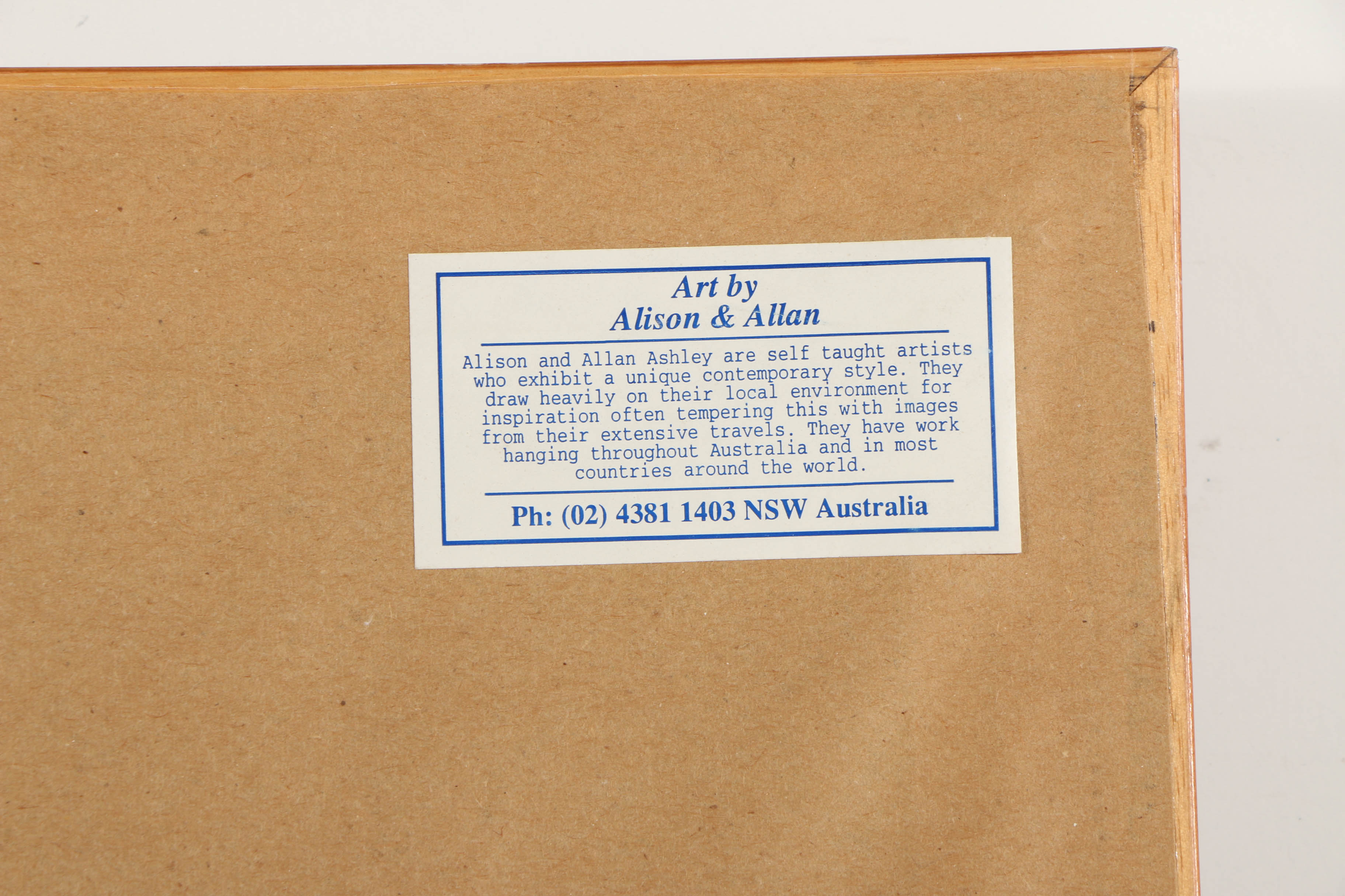 Alison Ashley Limited Edition Lithograph "Blue's Point Views"