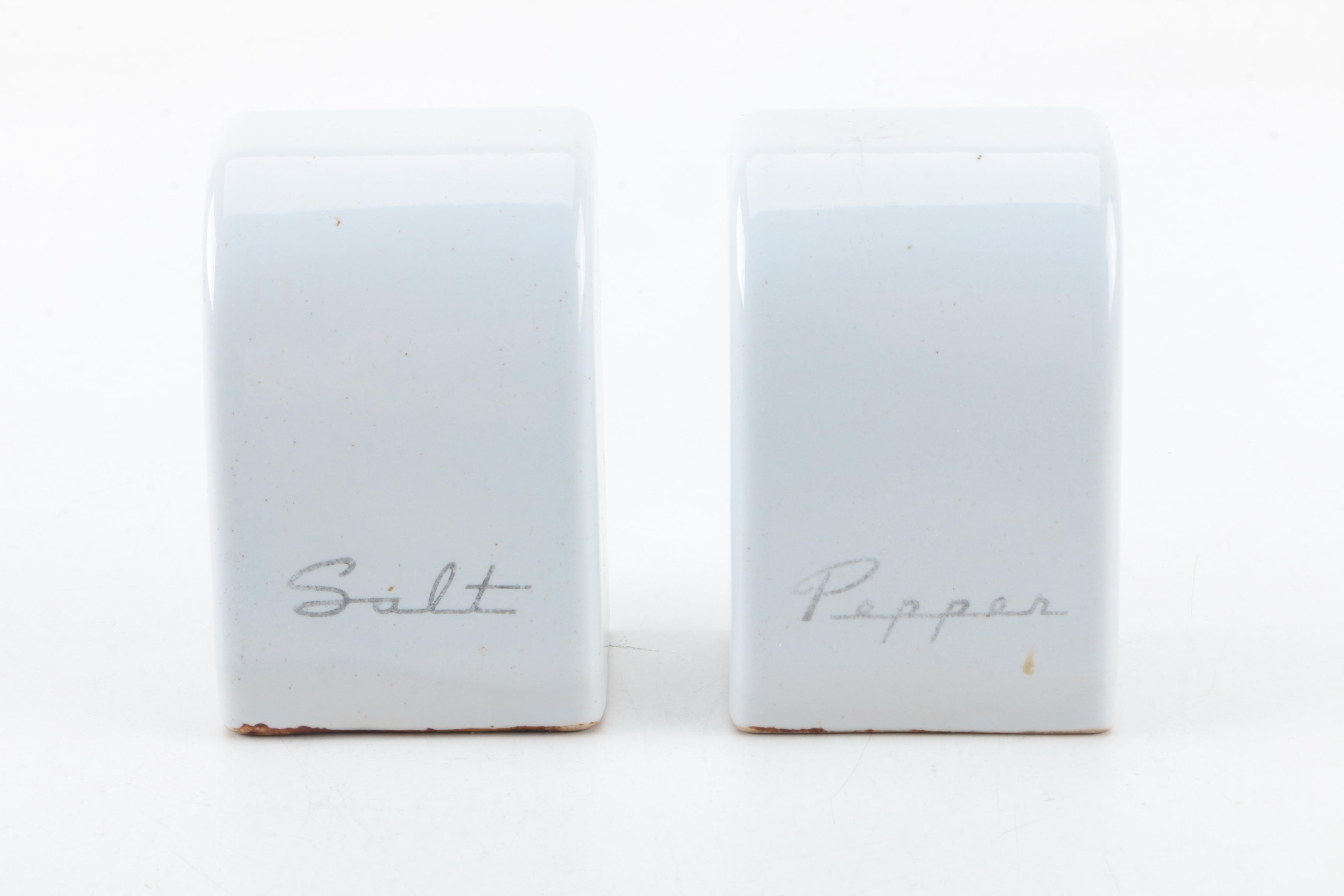 Mid-Century Porcelain Salt and Pepper Shakers