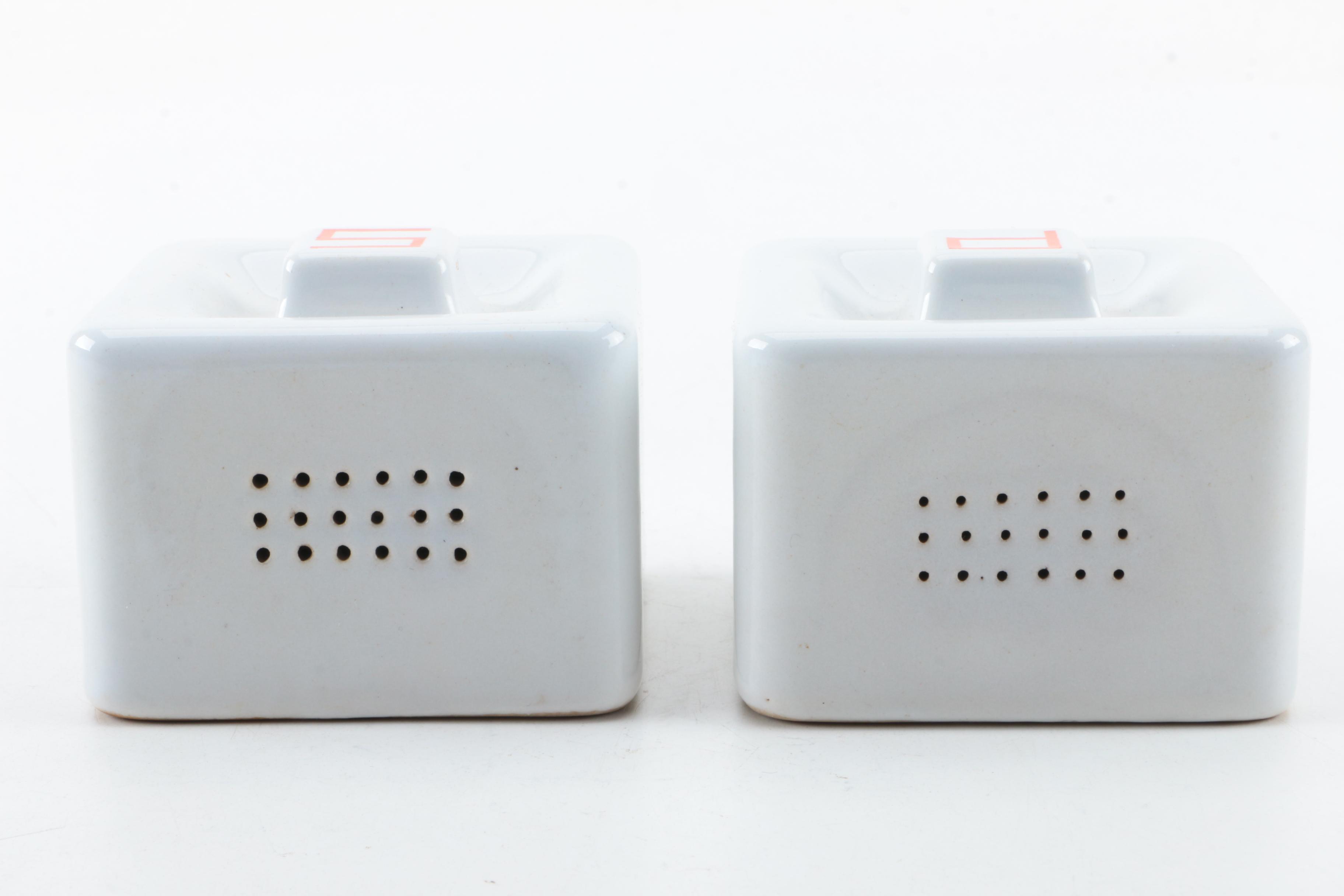 Mid-Century Porcelain Salt and Pepper Shakers