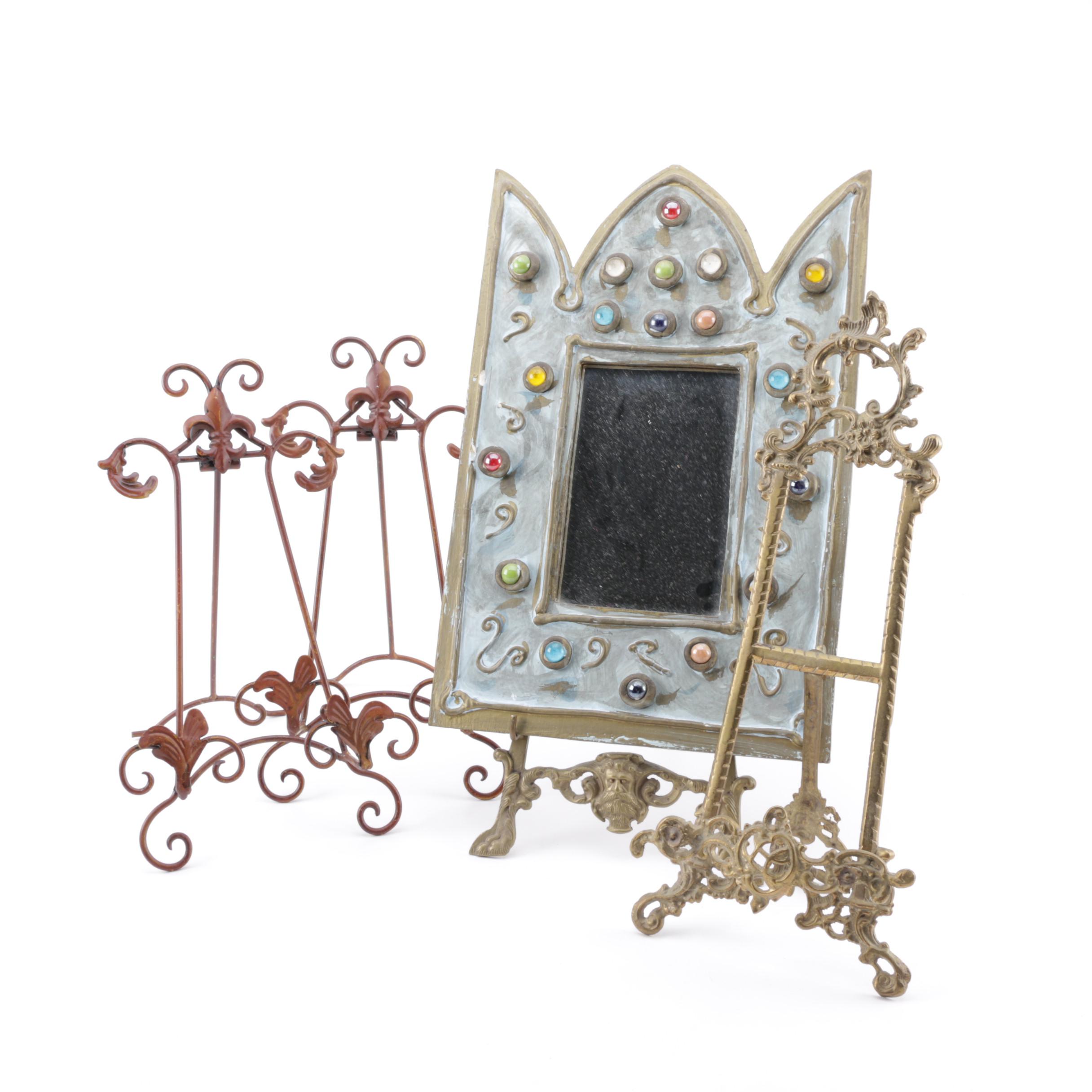 Embellished Brass Photo Frame with Stands