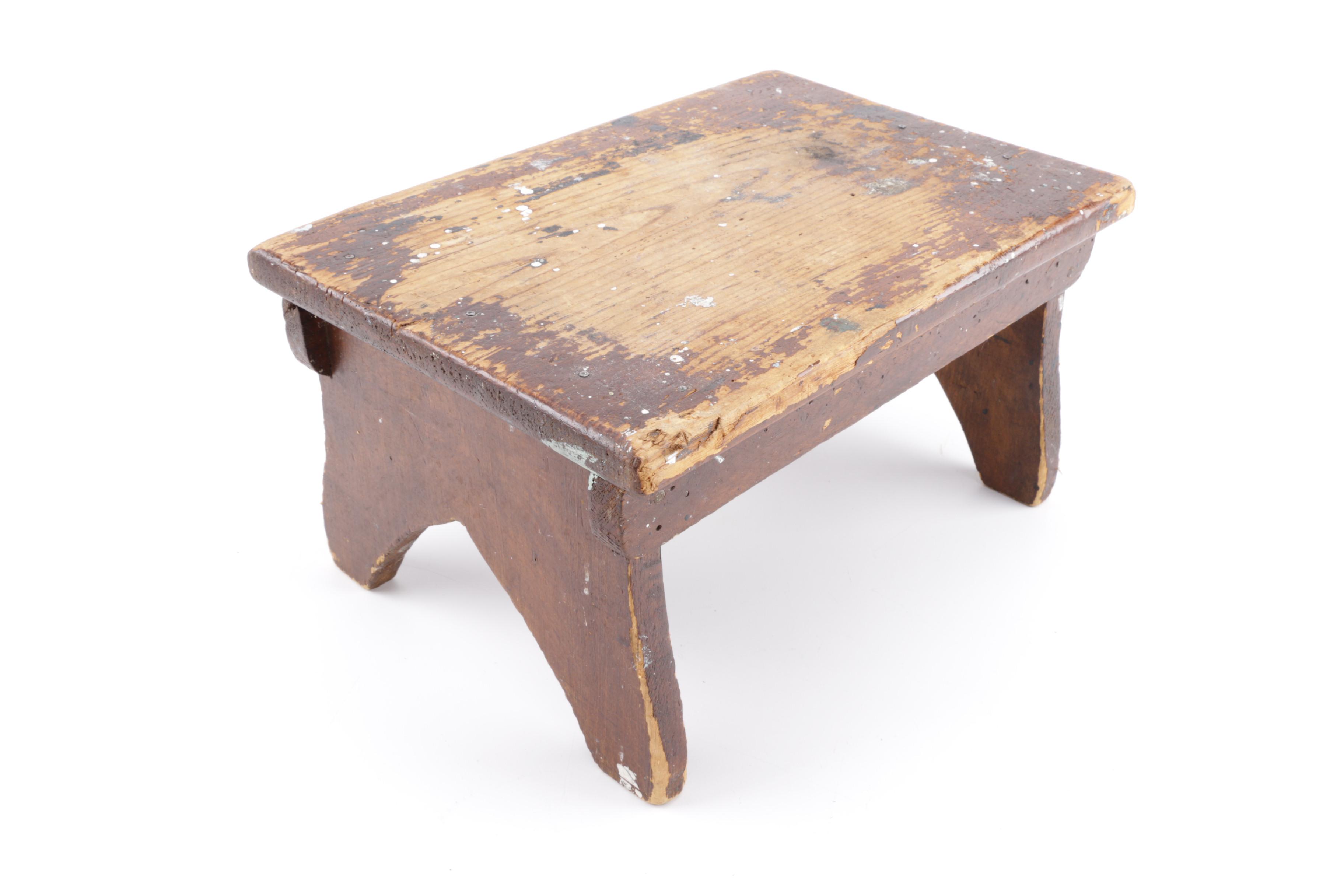 Vintage Wooden Footstool