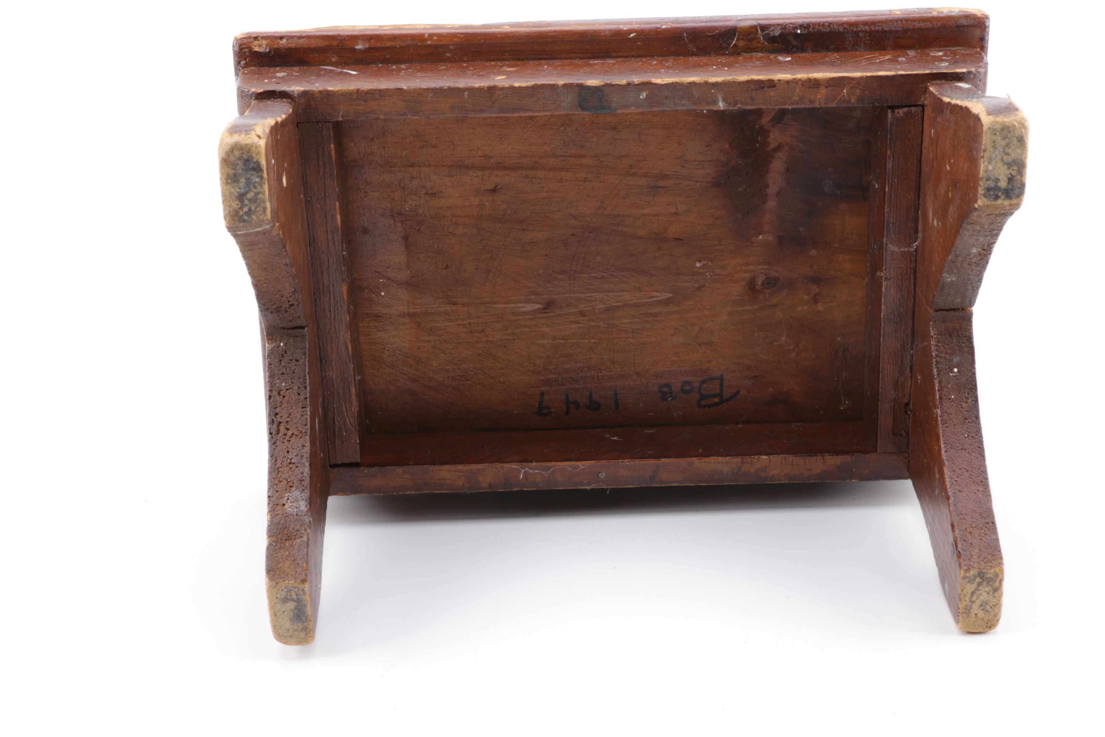 Vintage Wooden Footstool