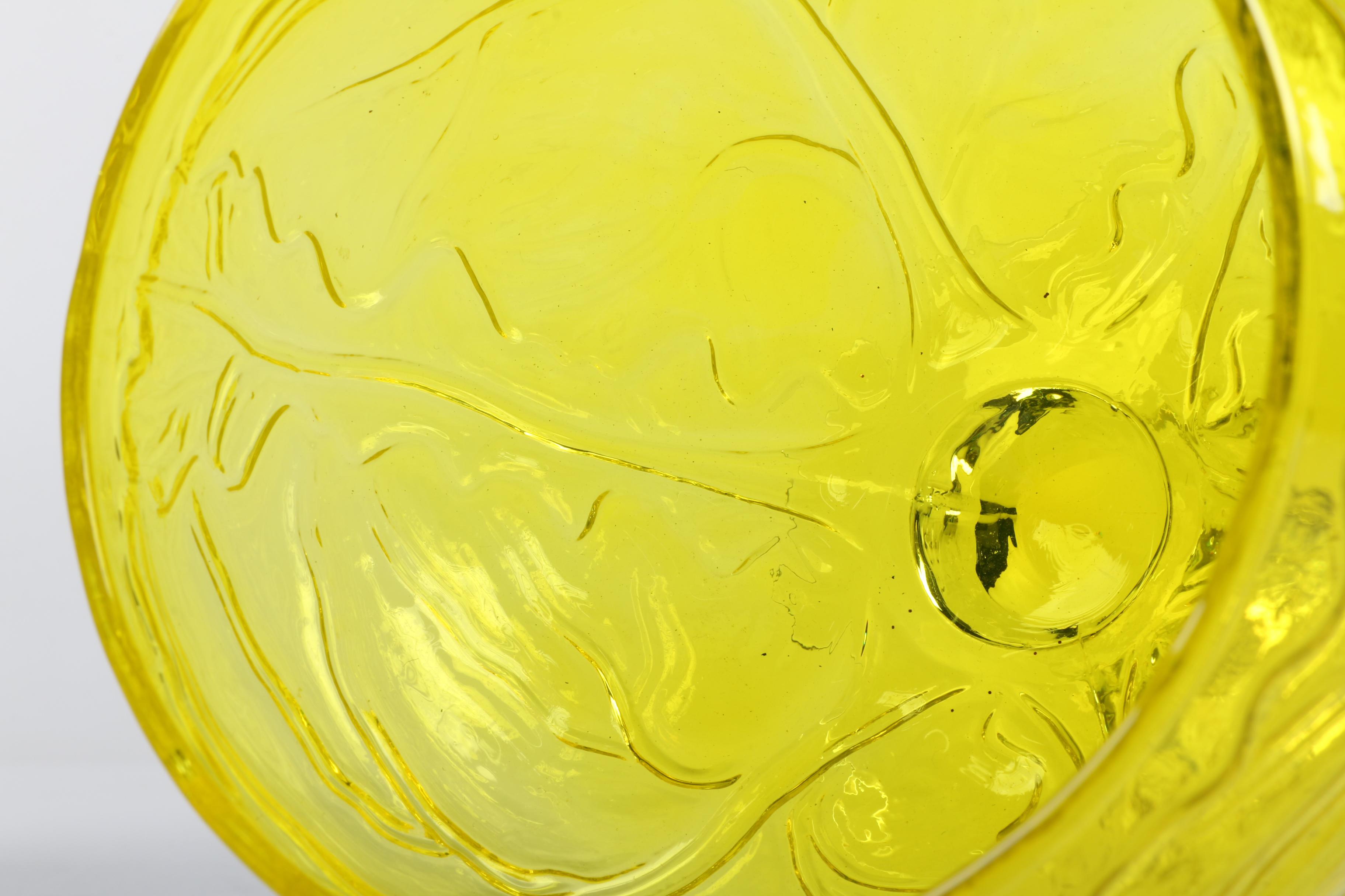 Secla "Yellow Cabbage" Glass Goblets