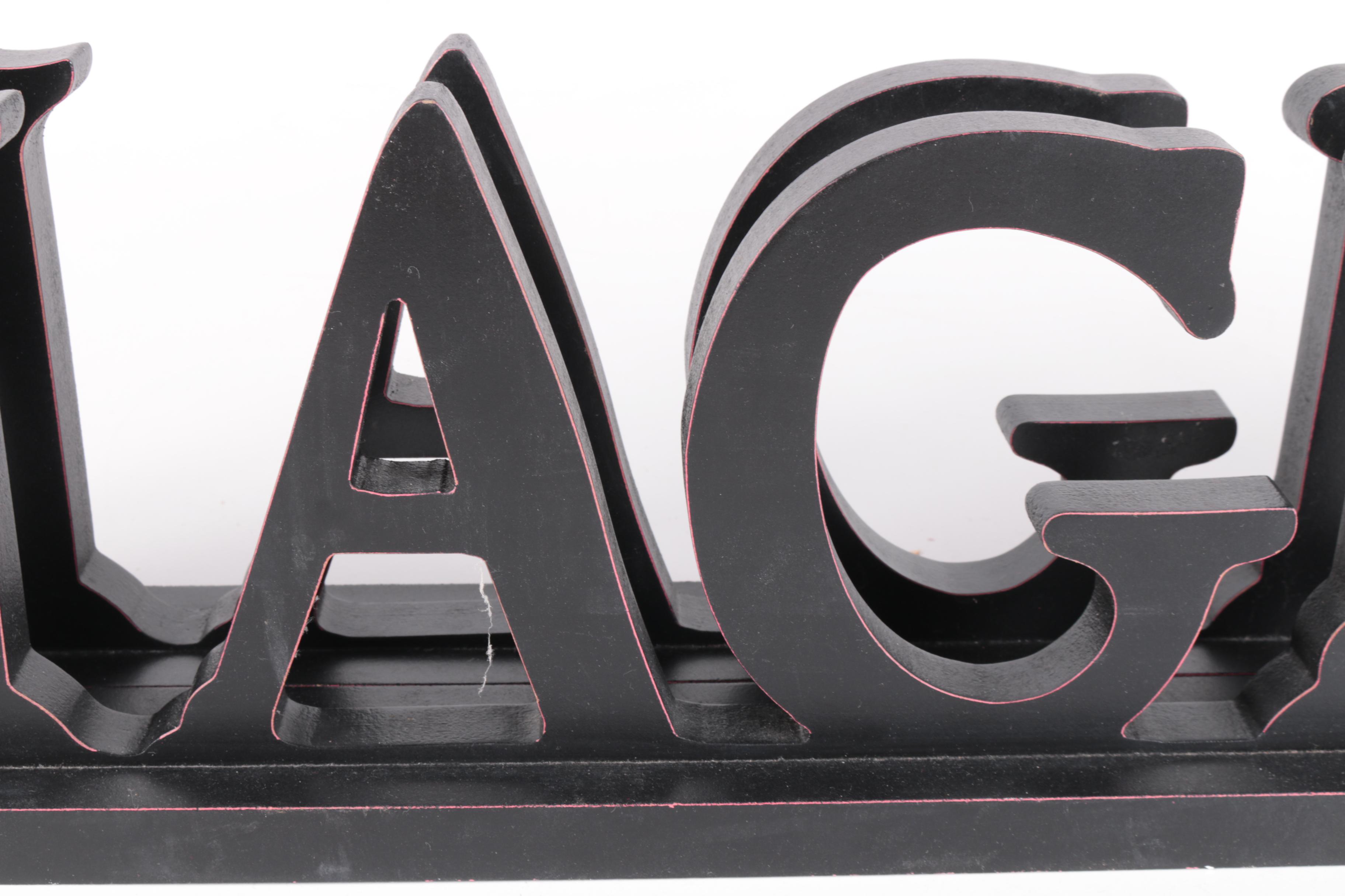 "Imagine" Wooden Decor